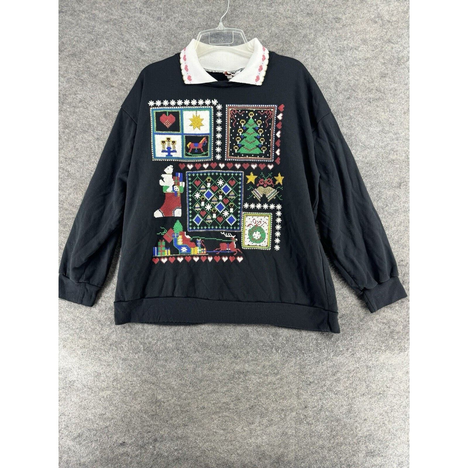 Other Vintage Christmas Sweatshirt Women M Ugly Sweater Kitsch USA Size M / US 6-8 / IT 42-44 - 1 Thumbnail