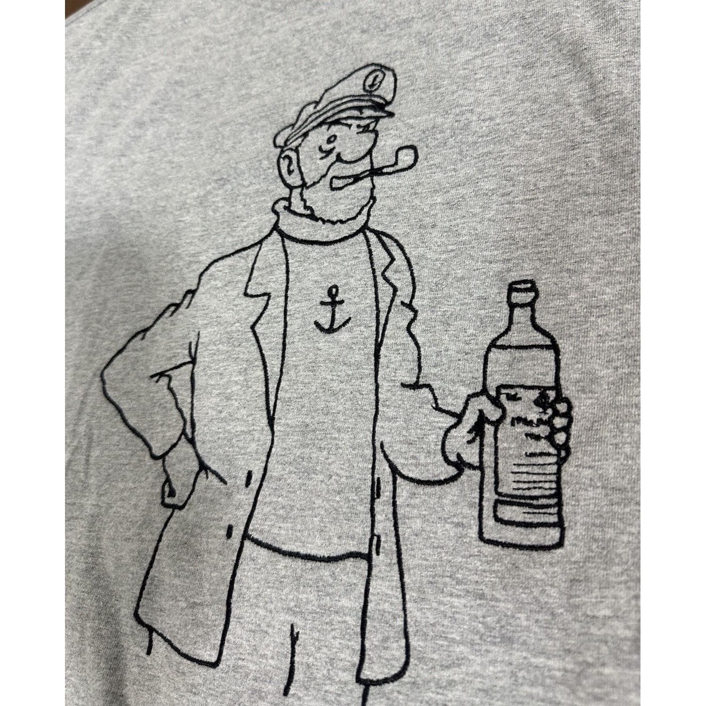 Vintage Vintage Tintin T-Shirt Captain Haddock Snowy Comic Book Cart Size US L / EU 52-54 / 3 - 3 Thumbnail