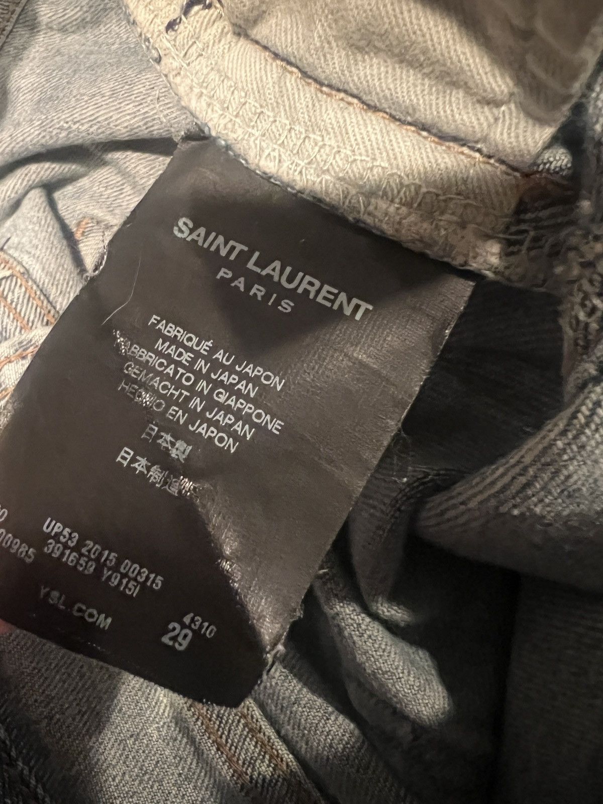 Saint Laurent Paris Saint Laurent A/W15 Hedi Crash Denim Size US 29 - 4 Thumbnail