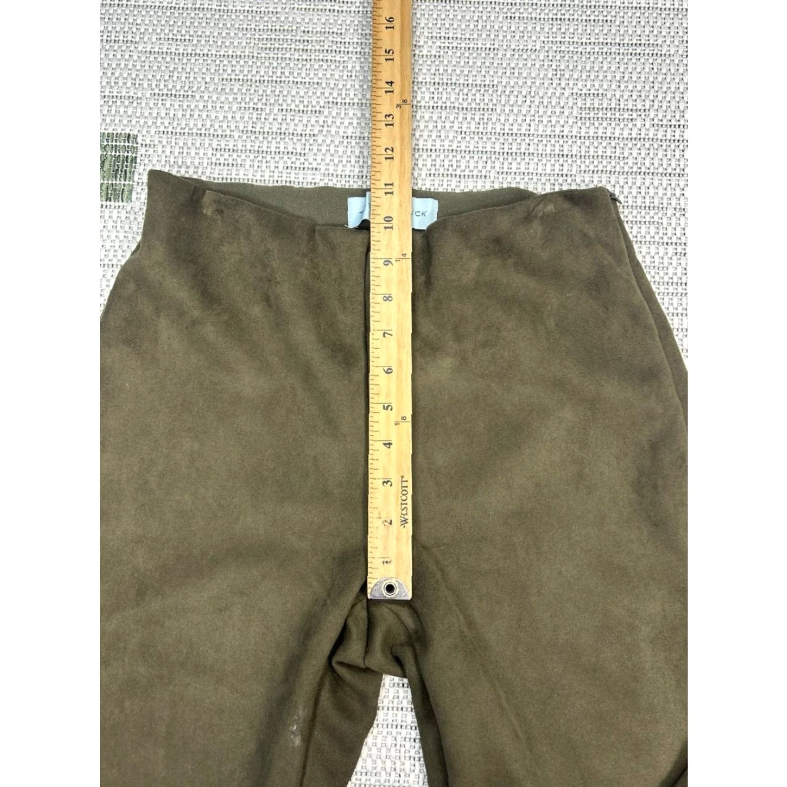 Vintage Tuckernuck Ashford Pants Womens Medium Green Stretch Mid Rise Flared Leg Side Zip Dress Pants Mens? Girls? Size 32" / US 10 / IT 46 - 4 Thumbnail