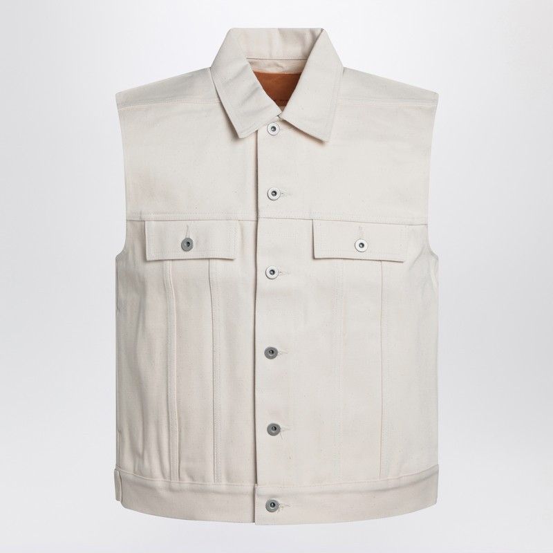 Drkshdw Vest Ivory In Denim