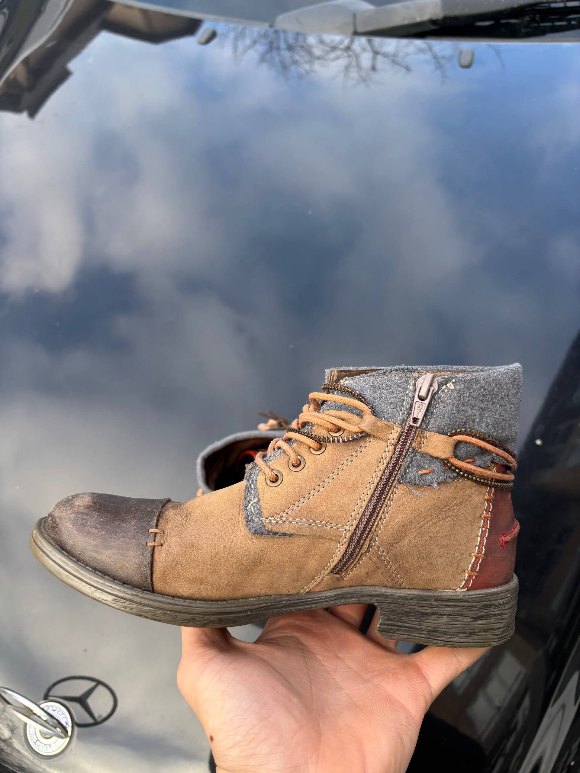 Japanese Brand VTG AS 98 IfSixWasNine Vibe Buggati Zip Leather Boots Size US 7 / IT 37 - 9 Thumbnail