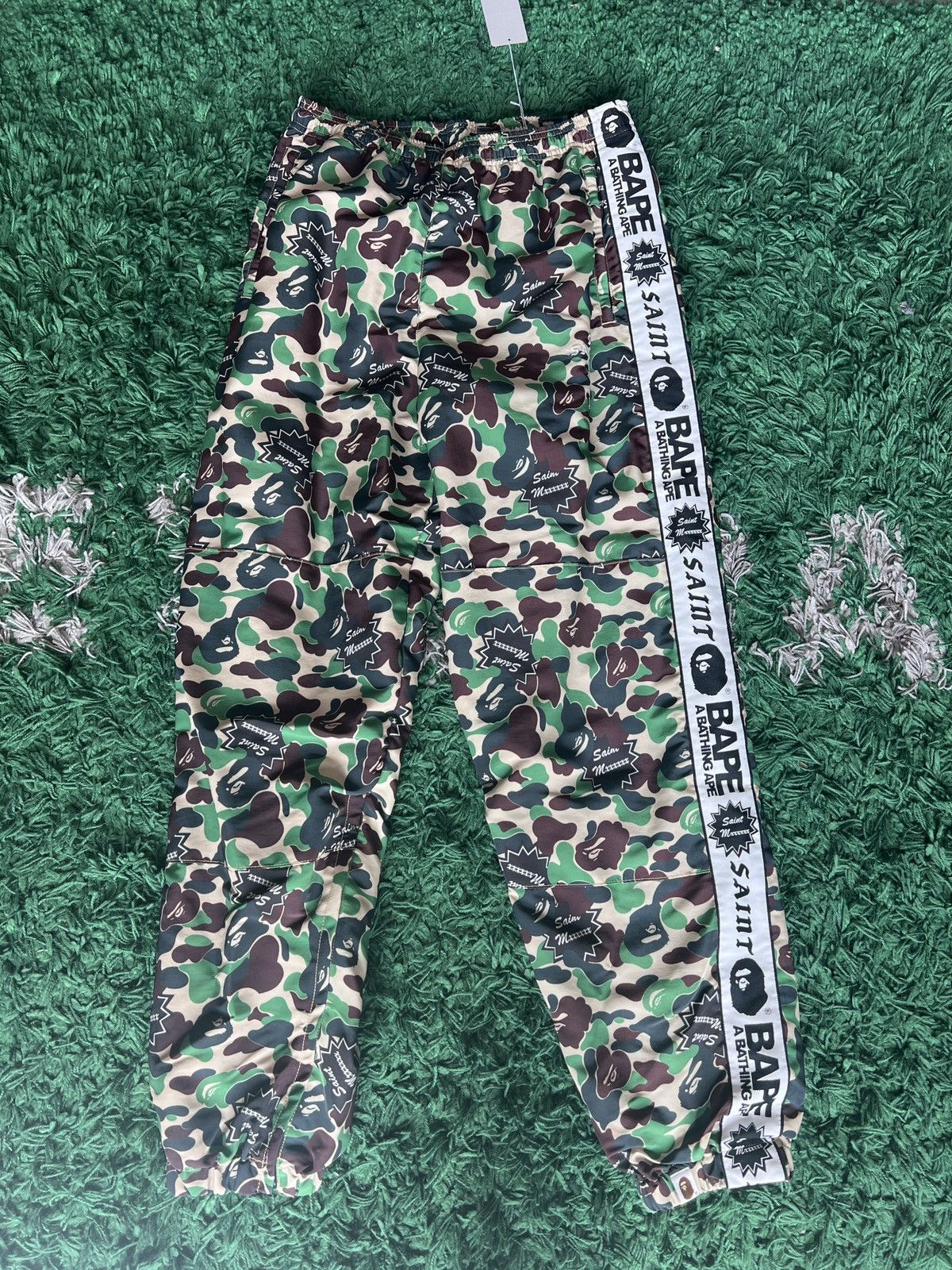 Bape x Saint Michael ABC Camo Track Pants