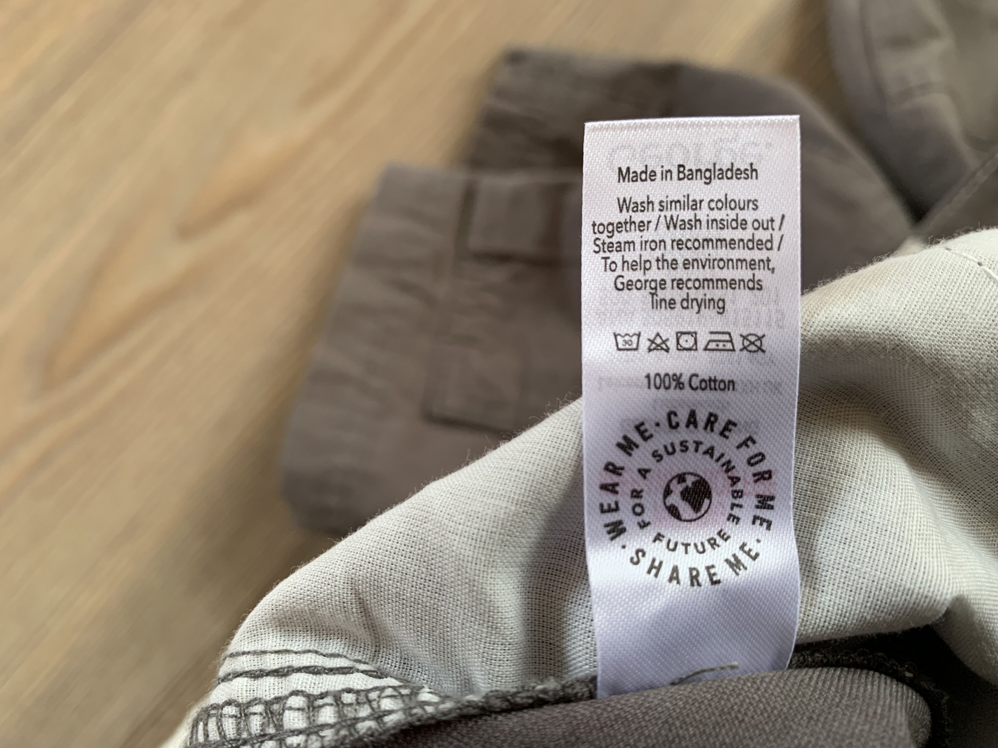 George George Cotton Grey Cargo Shorts Size US 42 / EU 58 - 8 Thumbnail