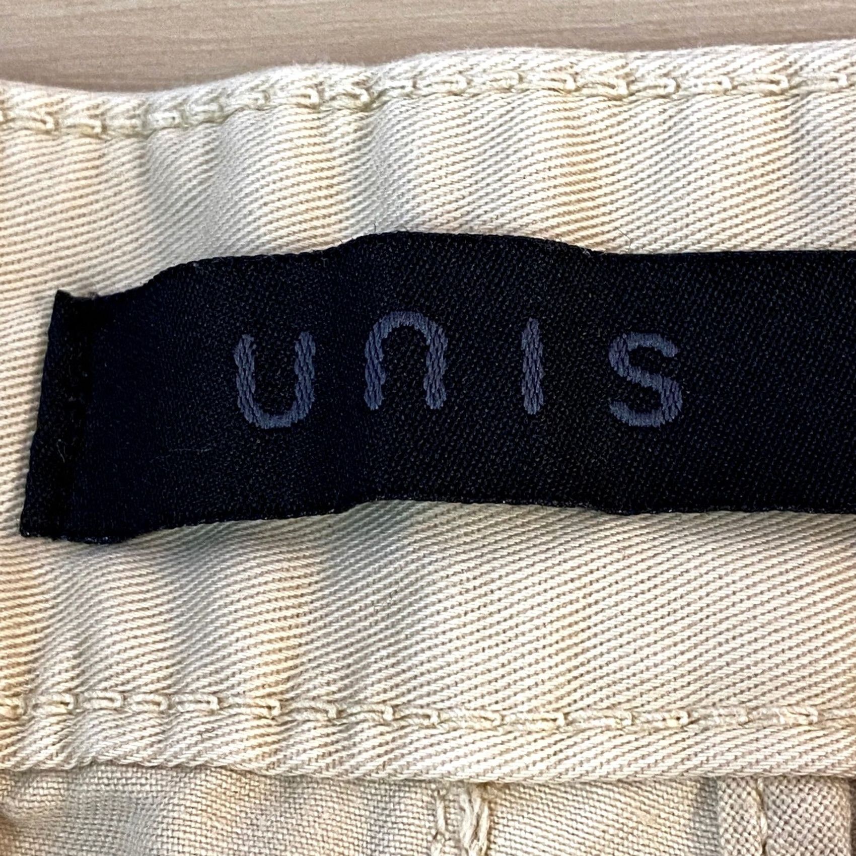 Unis UNIS Pants Mens 33 Khaki Cotton Button Fly Chinos Straight Made in Italy Size US 33 - 3 Thumbnail