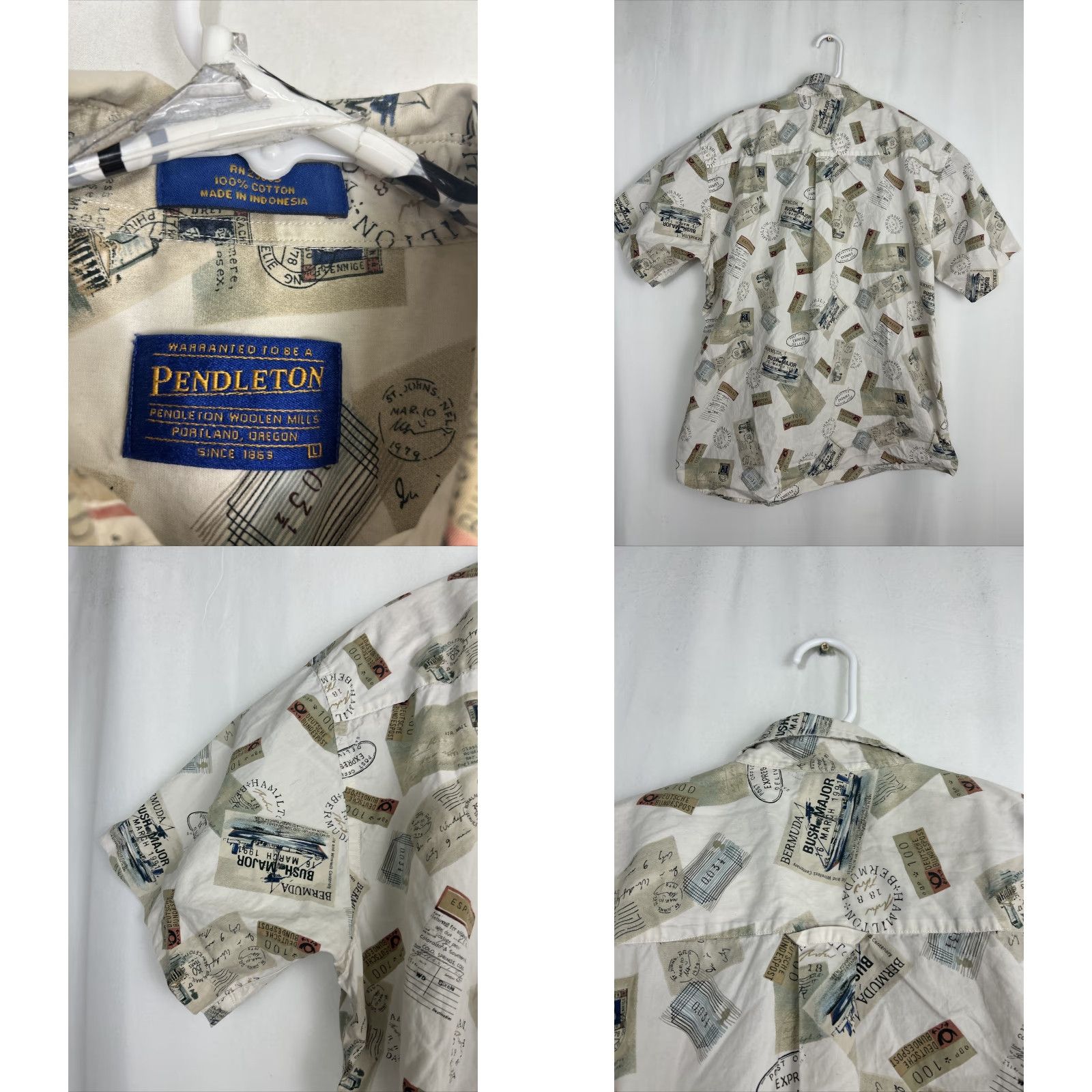 Pendleton Pendleton Vacation Shirt All Over Print Bermuda Espresso Men's Size Large Size US L / EU 52-54 / 3 - 8 Thumbnail