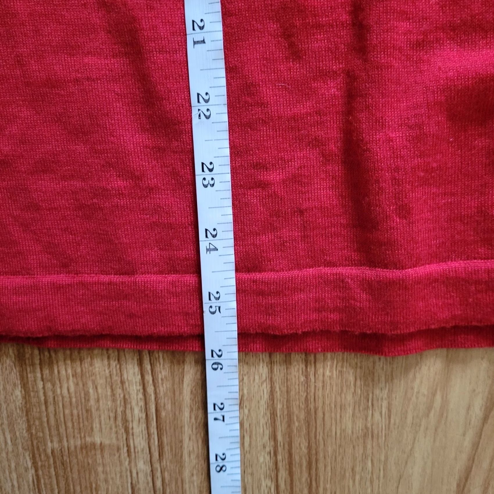 Talbots RSVP By Talbots Sweater Womens Medium Red Merino Wool Bell Sleeve With Tie Top Size M / US 6-8 / IT 42-44 - 6 Thumbnail