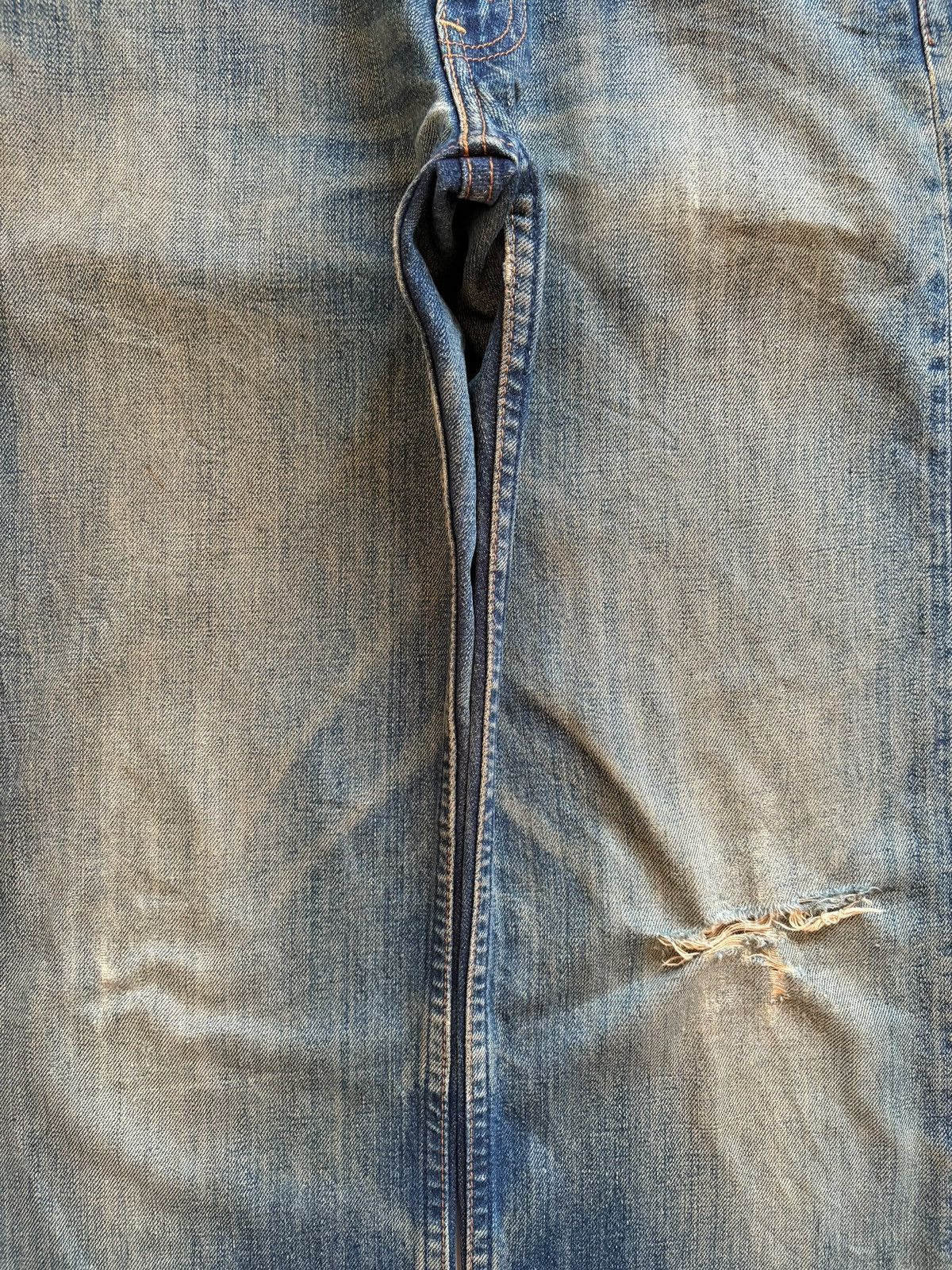 Levi's Vintage 90s Levis 503 Rusty Mud Wash Ripped Loose Jeans Size US 27 - 5 Thumbnail