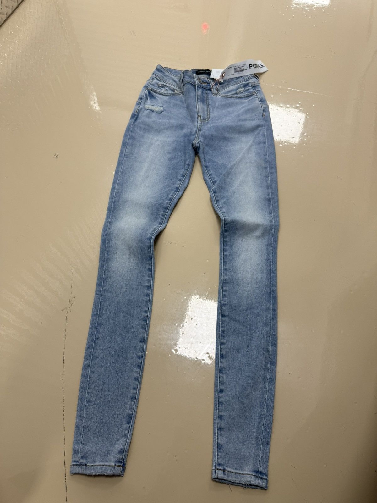 Other Purple Brand Destroy Light Indigo Jeans Size 26" / US 2 / IT 38 - 1 Thumbnail