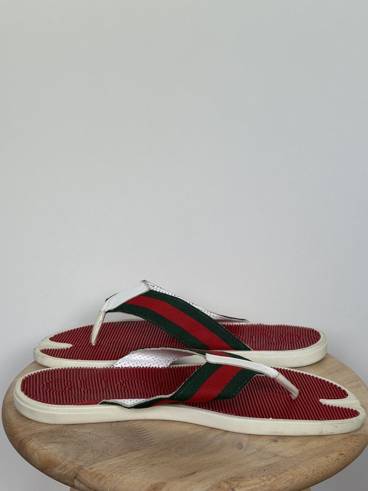 Gucci Gucci web trimm sandals flip flops thongs Size US 13 / EU 46 - 5 Thumbnail