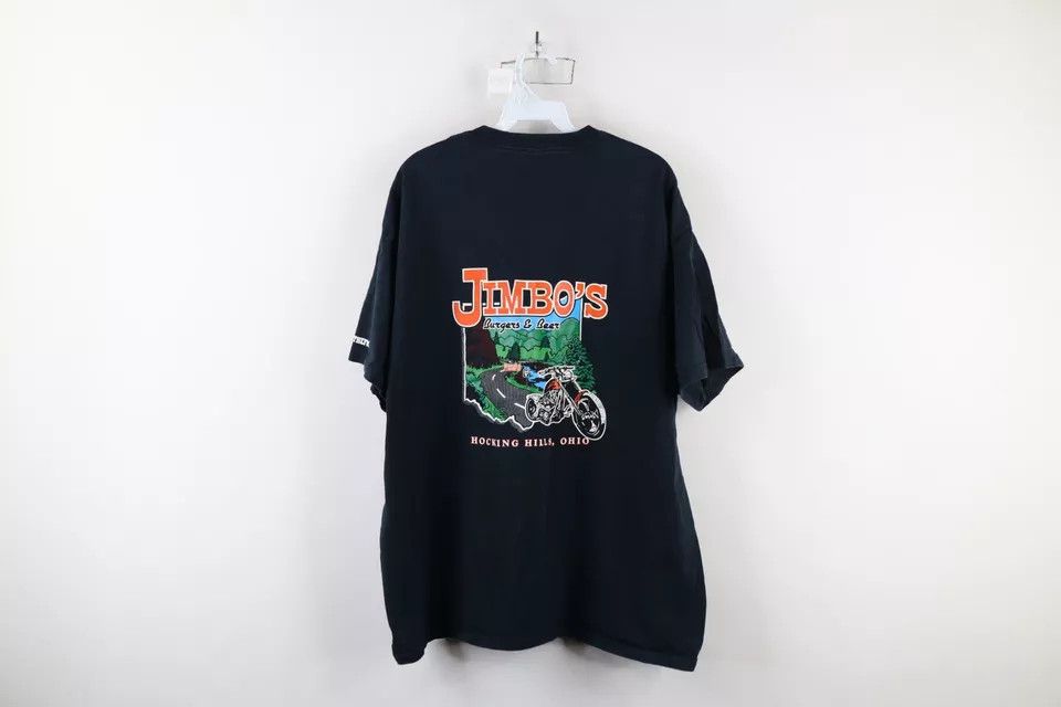Vintage Vintage Y2K Burgers & Beer What The F**k Motorcycle T-Shirt Size US XL / EU 56 / 4 - 12 Thumbnail