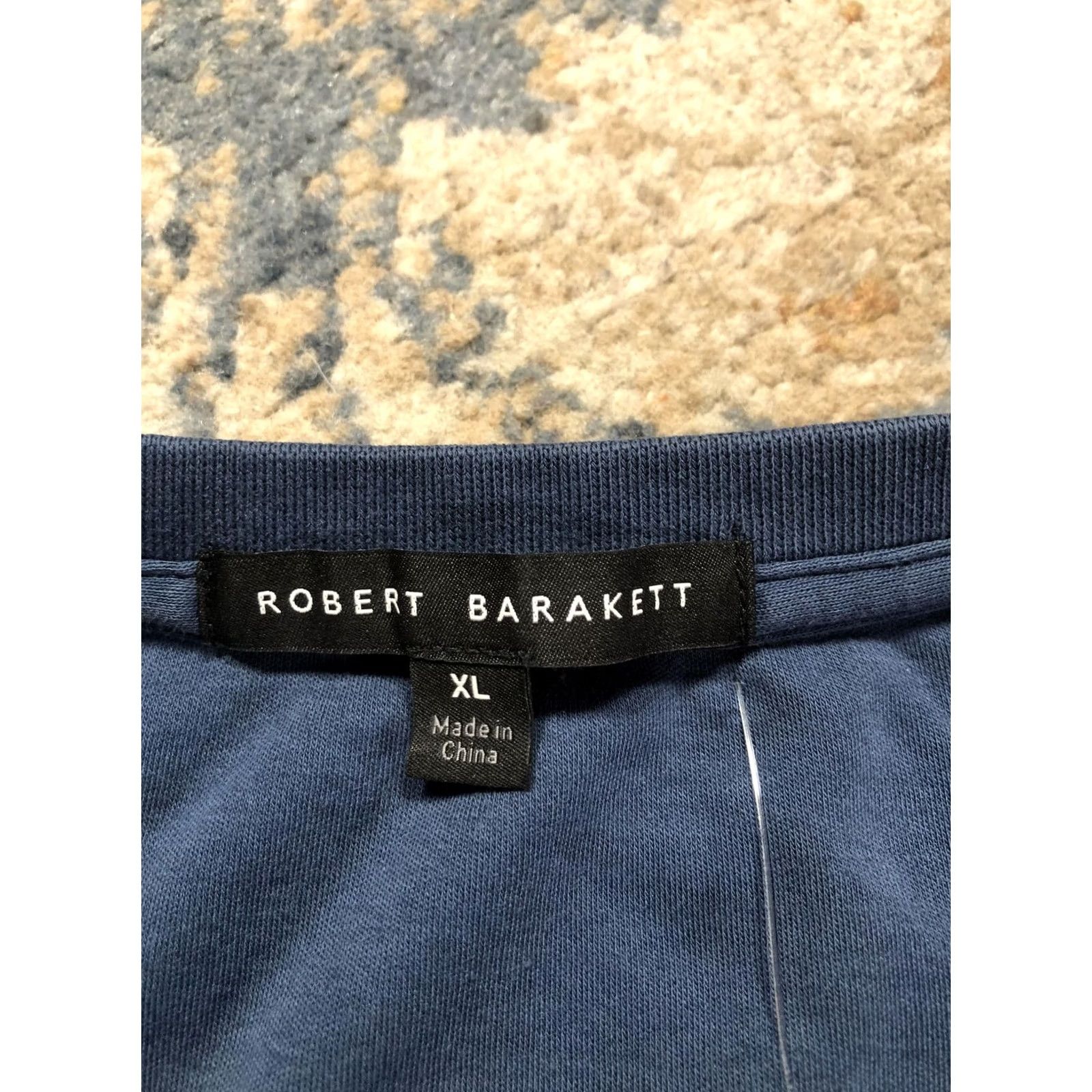 Vintage Robert Barakett Shirt Mens XL Blue Long Sleeve Crewneck T-Shirt Size US XL / EU 56 / 4 - 7 Thumbnail