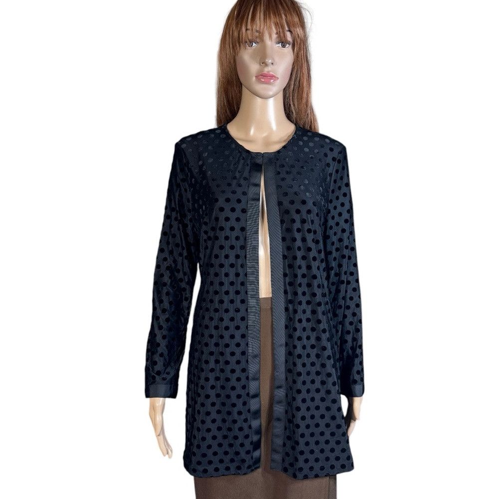 Karl Lagerfeld NWT New $138 Karl Lagerfeld Polka Dot Open Front Black Card Size S / US 4 / IT 40 - 1 Thumbnail