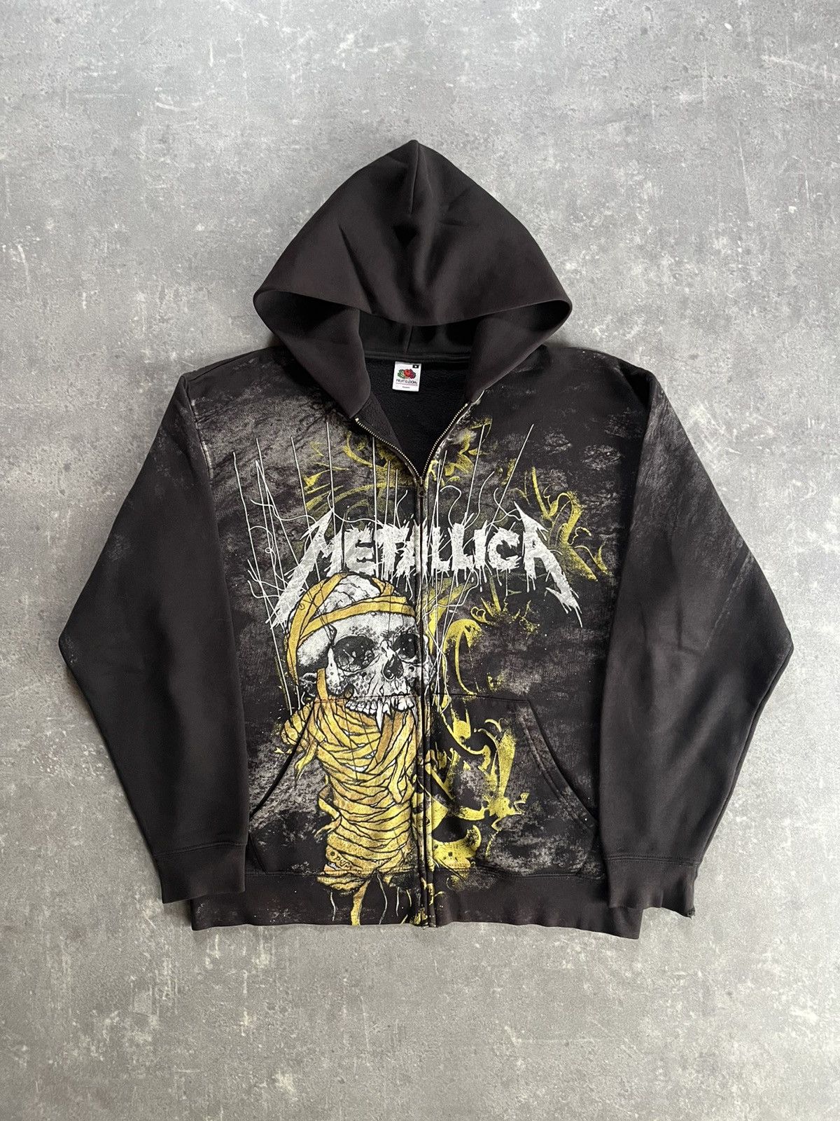 Metallica 2010 Metallica Pushead Printed Zip Hoodie M Vintage Band Size US M / EU 48-50 / 2 - 1 Thumbnail