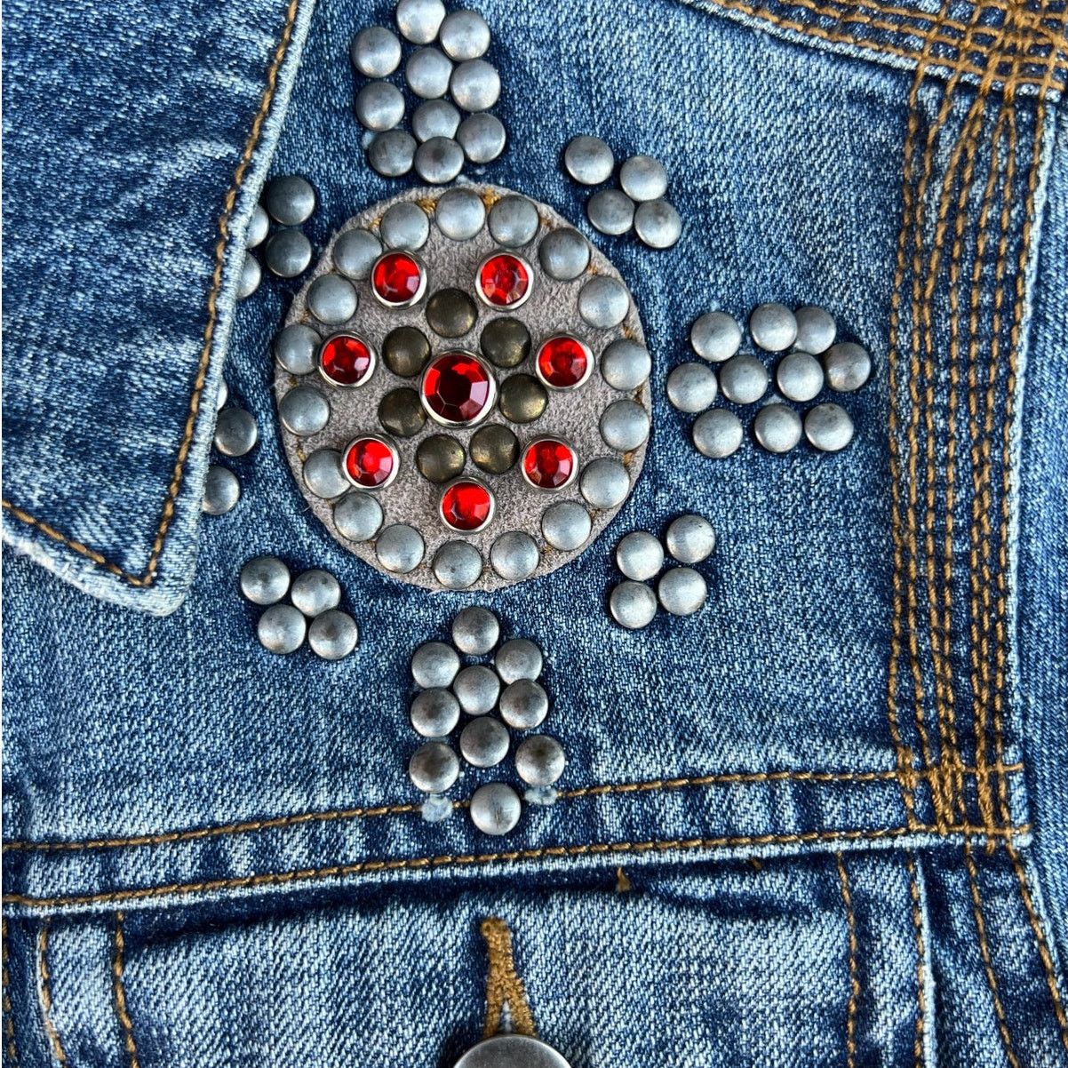 Other 90s Vintage Denim Embellished Jacket -S Size S / US 4 / IT 40 - 3 Thumbnail