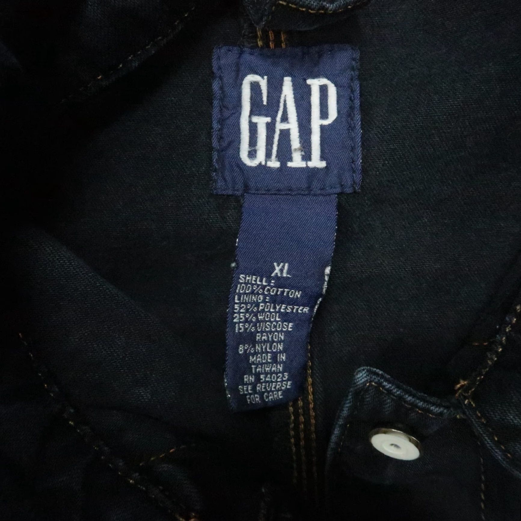 Gap VINTAGE Gap Jacket Mens XL Blue Denim Chore Field Coat Overcoat Long Coat Pockets Winter Fall 90s Mens Size US XL / EU 56 / 4 - 3 Thumbnail