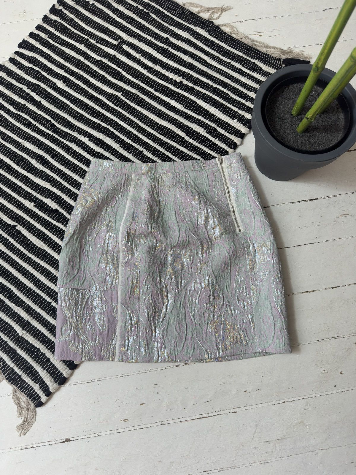 Sandro VINTAGE SANDRO SHIMMERY 2000s SKIRT Size 28" / US 6 / IT 42 - 6 Thumbnail