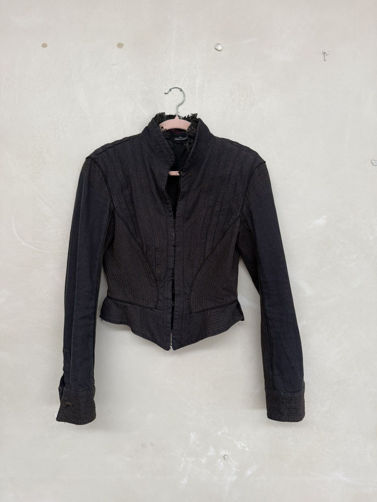 Alexander McQueen Alexander Mcqueen Vintage Corset Denim Jacket Size S / US 4 / IT 40 - 2 Thumbnail