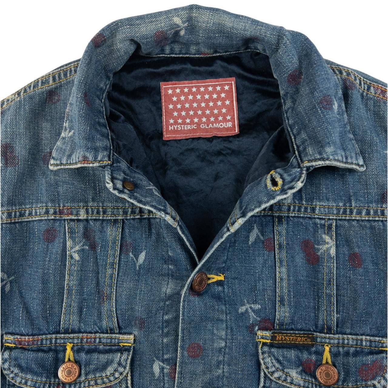 Designer Vintage Hysteric Glamour Cherry Denim Jacket Womens Size Size XS / US 0-2 / IT 36-38 - 3 Thumbnail