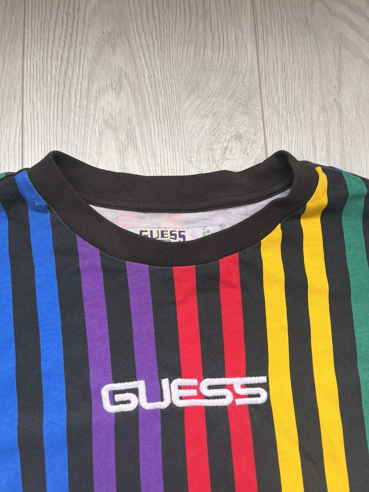 Guess × J Balvin Guess J Balvin striped multicolour retro style t shirt Size US M / EU 48-50 / 2 - 3 Thumbnail