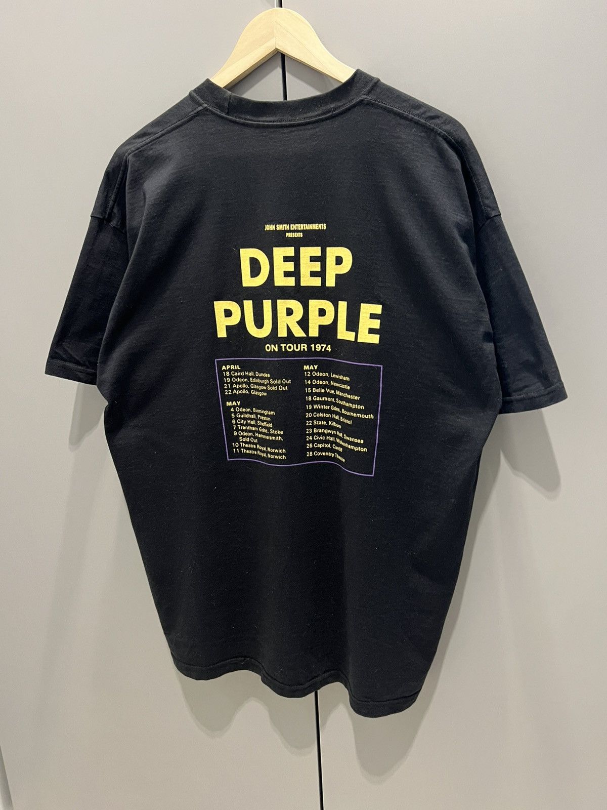 Band Tees DEEP PURPLE TOUR 90S T SHIRT SIZE X LARGE Size US XL / EU 56 / 4 - 10 Thumbnail