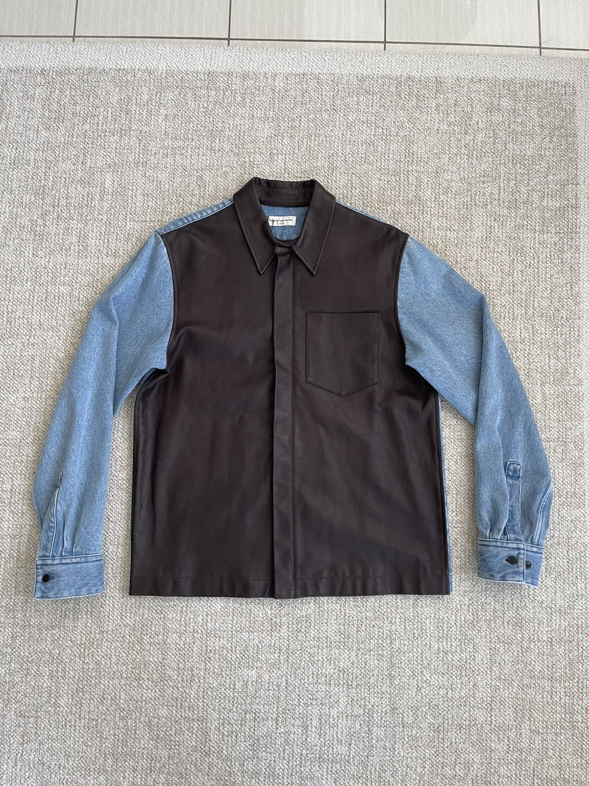 Dries Van Noten AW22 Lanvers Back zipped Leather Bomber