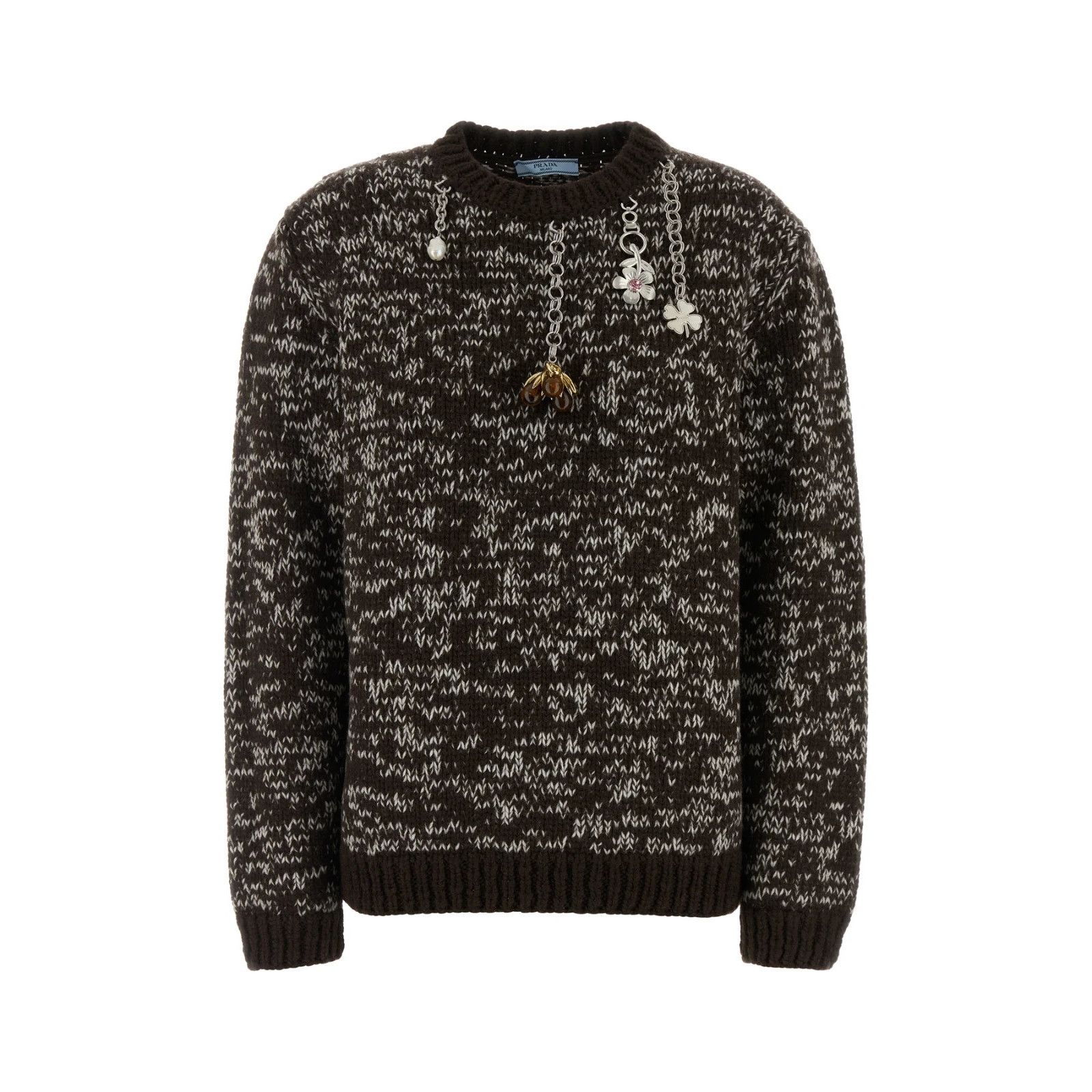 Prada PRADA Two-Tone Wool Oversize Sweater New & Authentic (Women' Size XL / US 12-14 / IT 48-50 - 1 Thumbnail