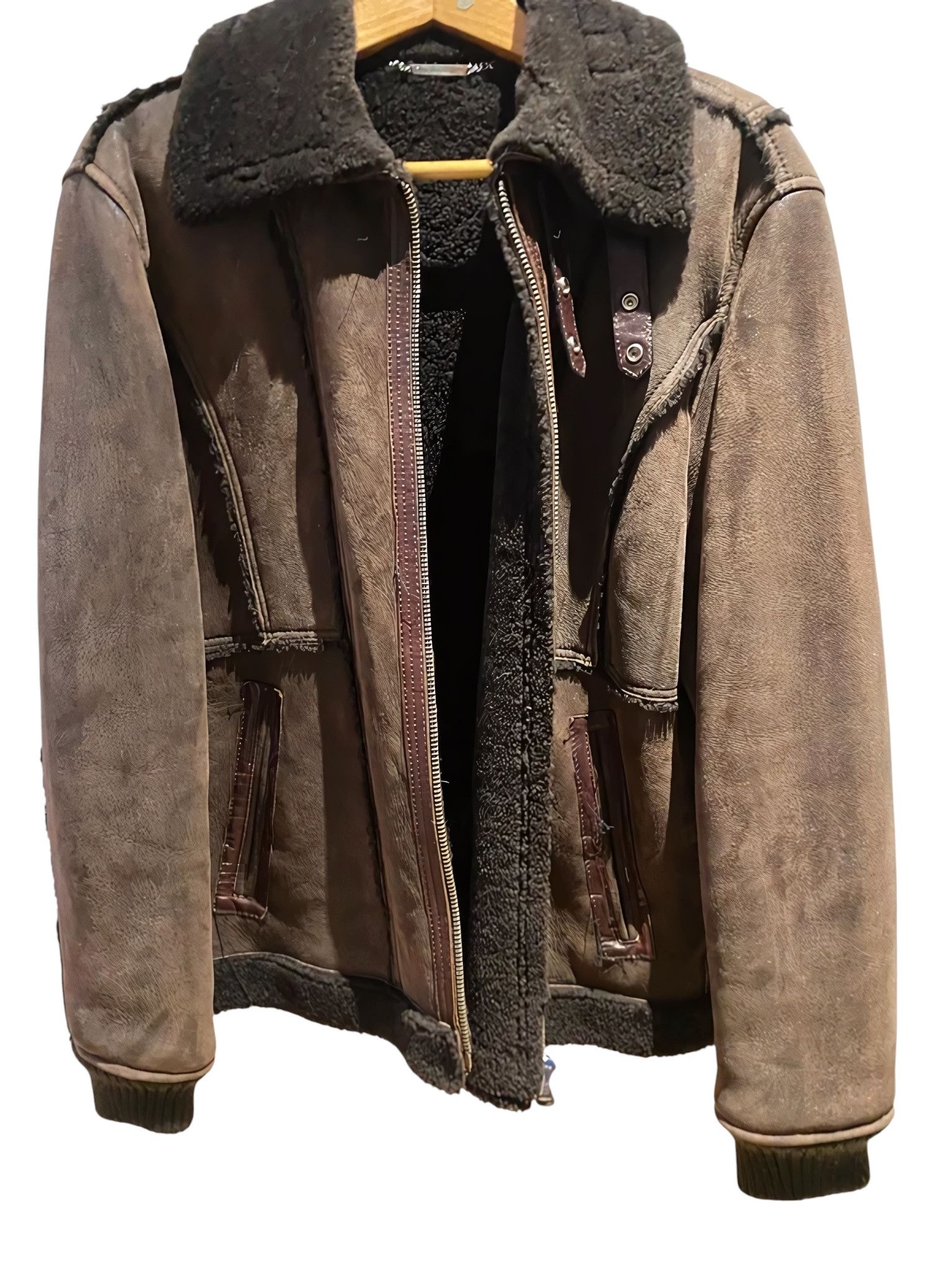 Dolce & Gabbana 2000'S LAMB SKIN SUEDE LEATHER SHEARLING JACKET Size US L / EU 52-54 / 3 - 3 Thumbnail
