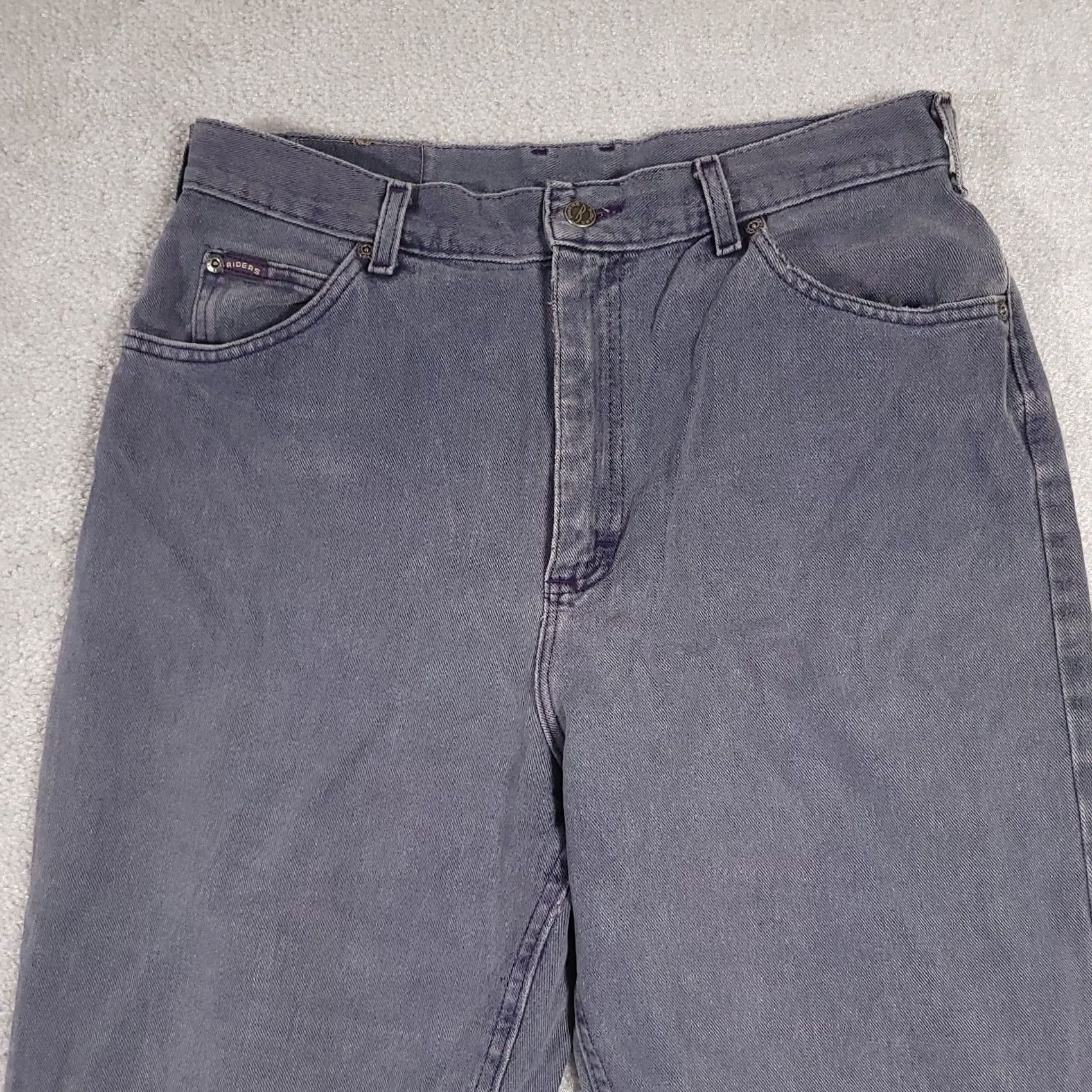 Lee Vintage Lee Riders Tapered Leg Jeans Womens 32X34 Light Gray Denim High Rise - Size 24" / US 00 / IT 34 - 3 Thumbnail