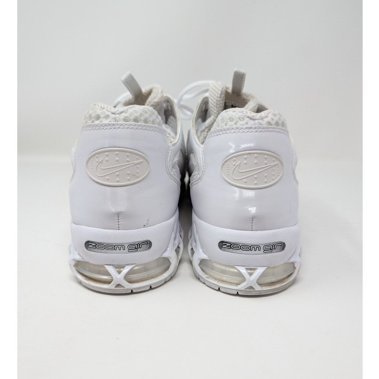 Nike Air Zoom Spiridon Cage 2 Triple White Mesh Sneakers display picture 3