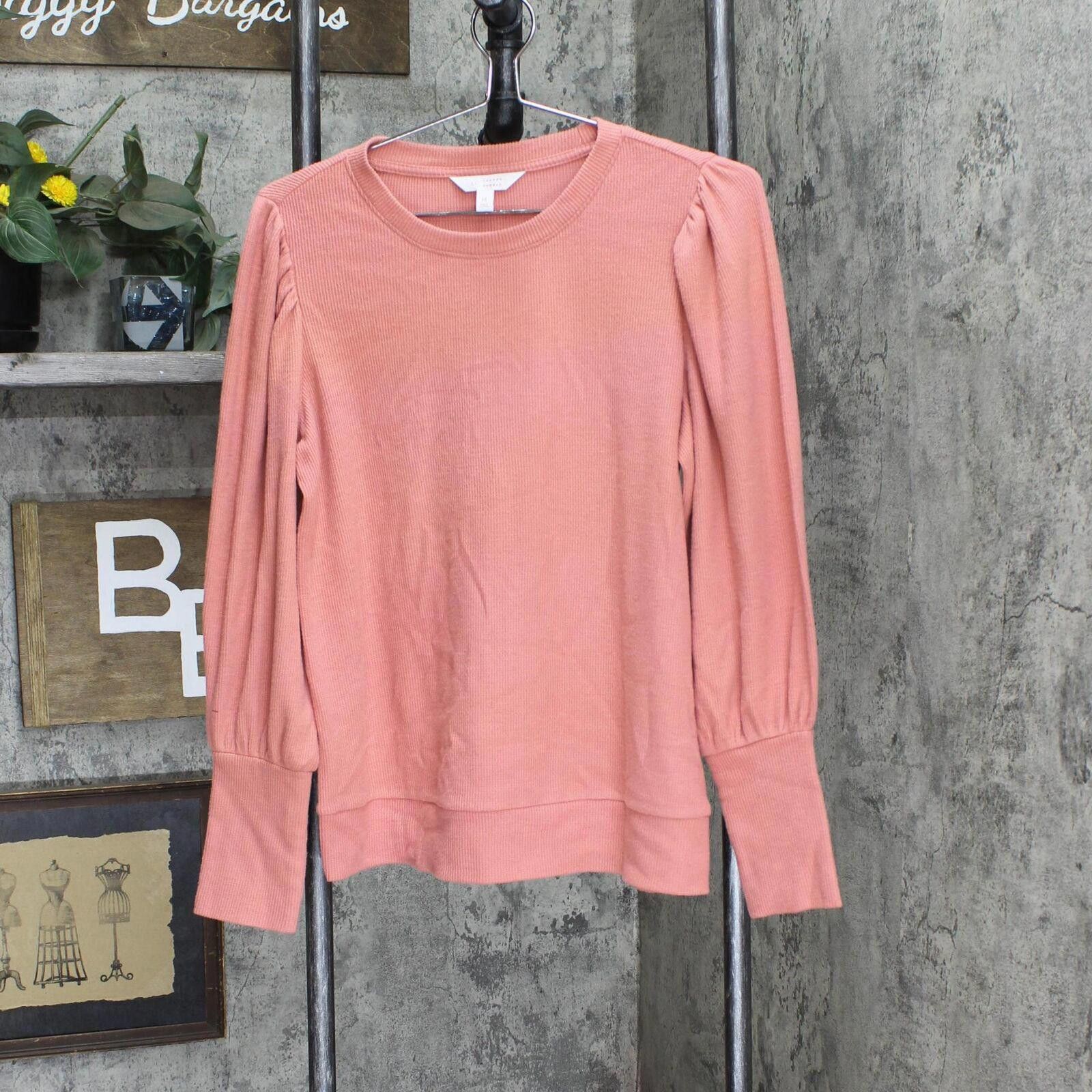 Designer NEW Lc Lauren Conrad Knit Waffle Lounge Top Pink Sheraton M Size M / US 6-8 / IT 42-44 - 1 Thumbnail