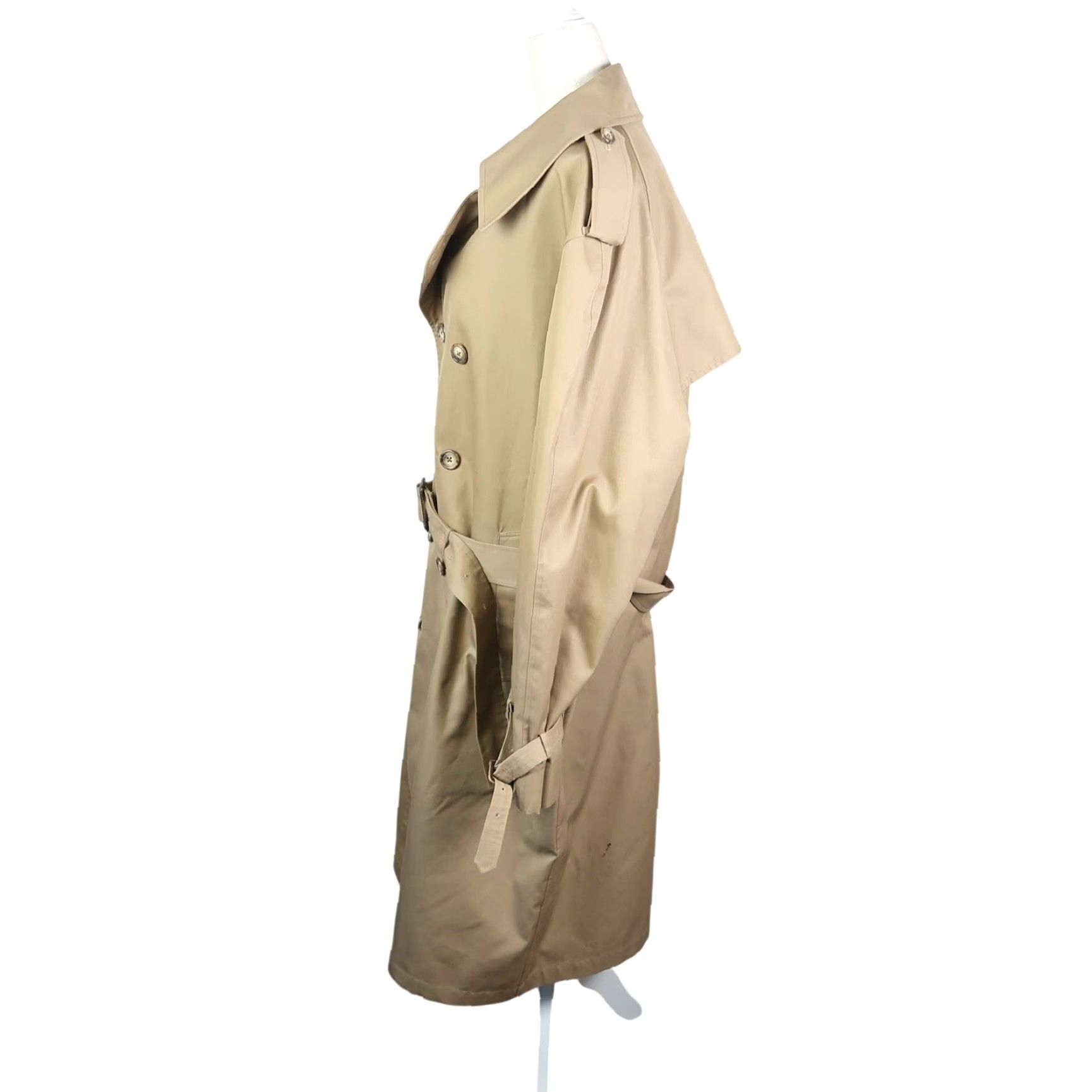 Nordstrom VINTAGE Nordstrom Trench Coat Mens 44R Khaki Tan Mid-Length Coat 90s Pattern Solid Button/ Belt Closure Fall Winter Spring Workwear Casual Business Size US S / EU 44-46 / 1 - 3 Thumbnail