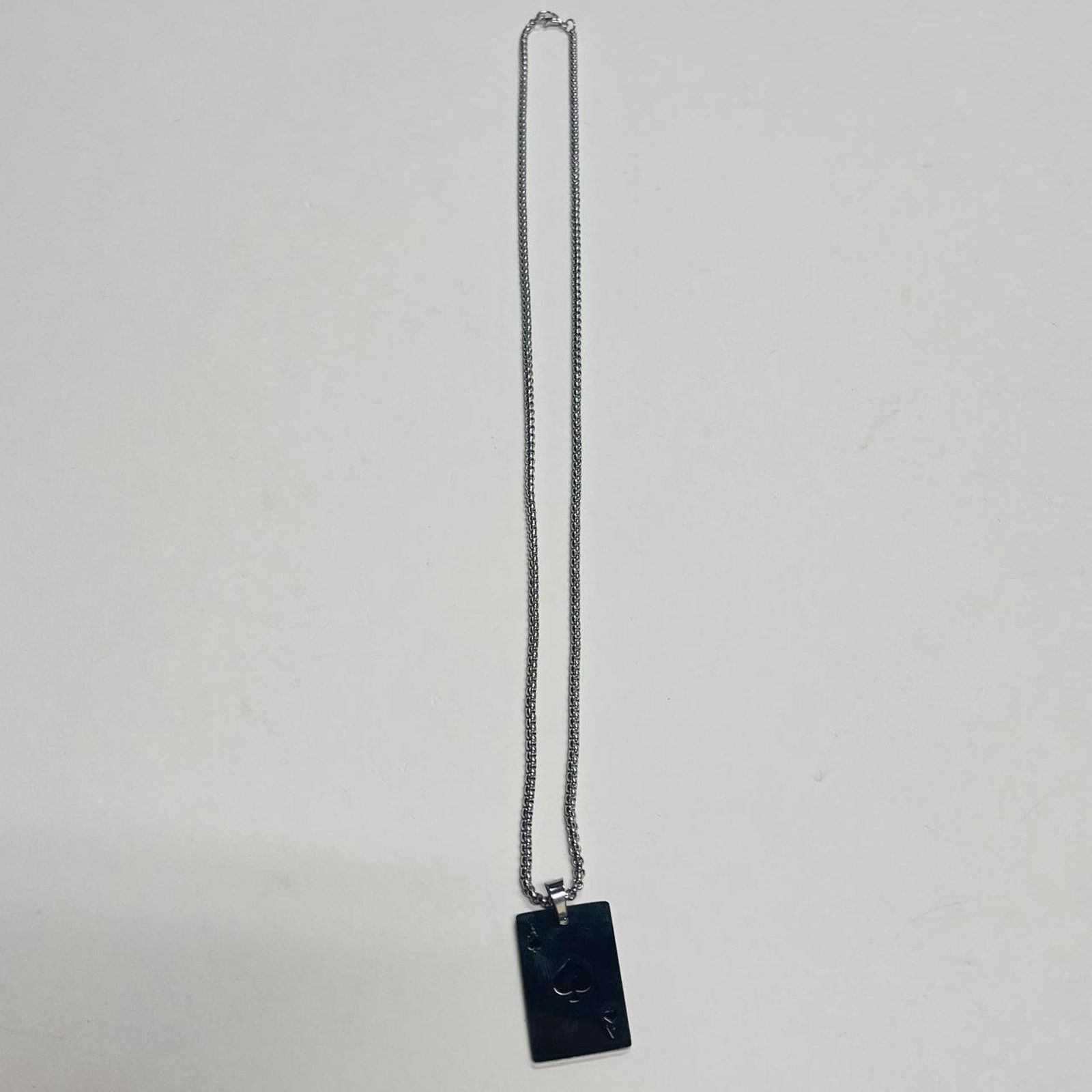Vintage y2k 2000s card chain cute goth grunge silver necklace Size ONE SIZE - 3 Thumbnail