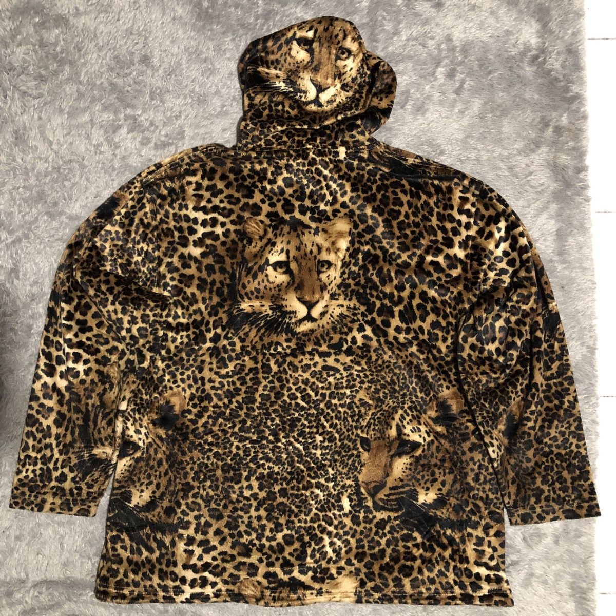 Vintage VTG 90’ PLANET BLUE ISLAND LEOPARD ZIP HOODIE Size US XL / EU 56 / 4 - 5 Thumbnail