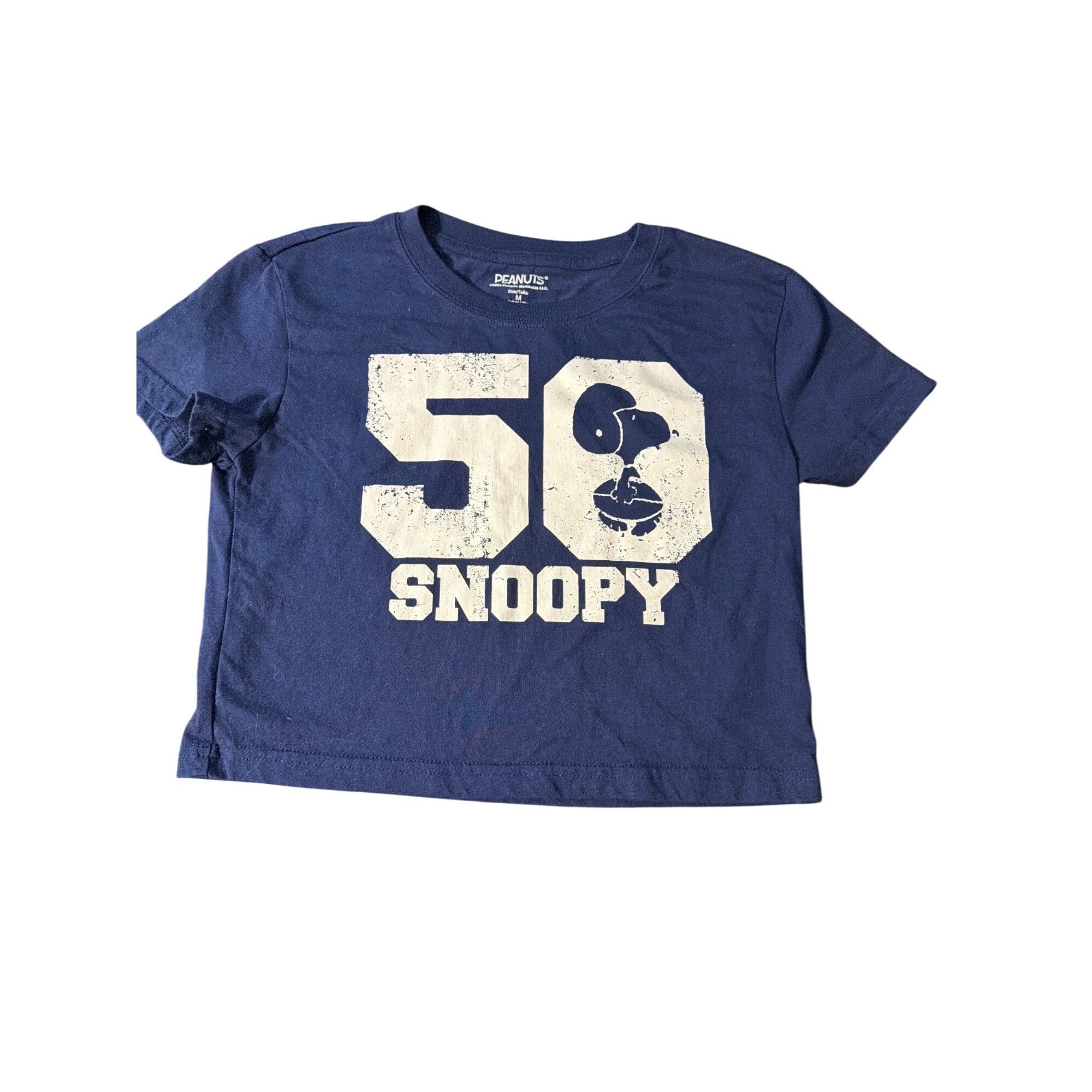 Peanuts Peanuts Snoopy Navy Blue Graphic T-Shirt 50 Football Cropped Size M / US 6-8 / IT 42-44 - 1 Thumbnail