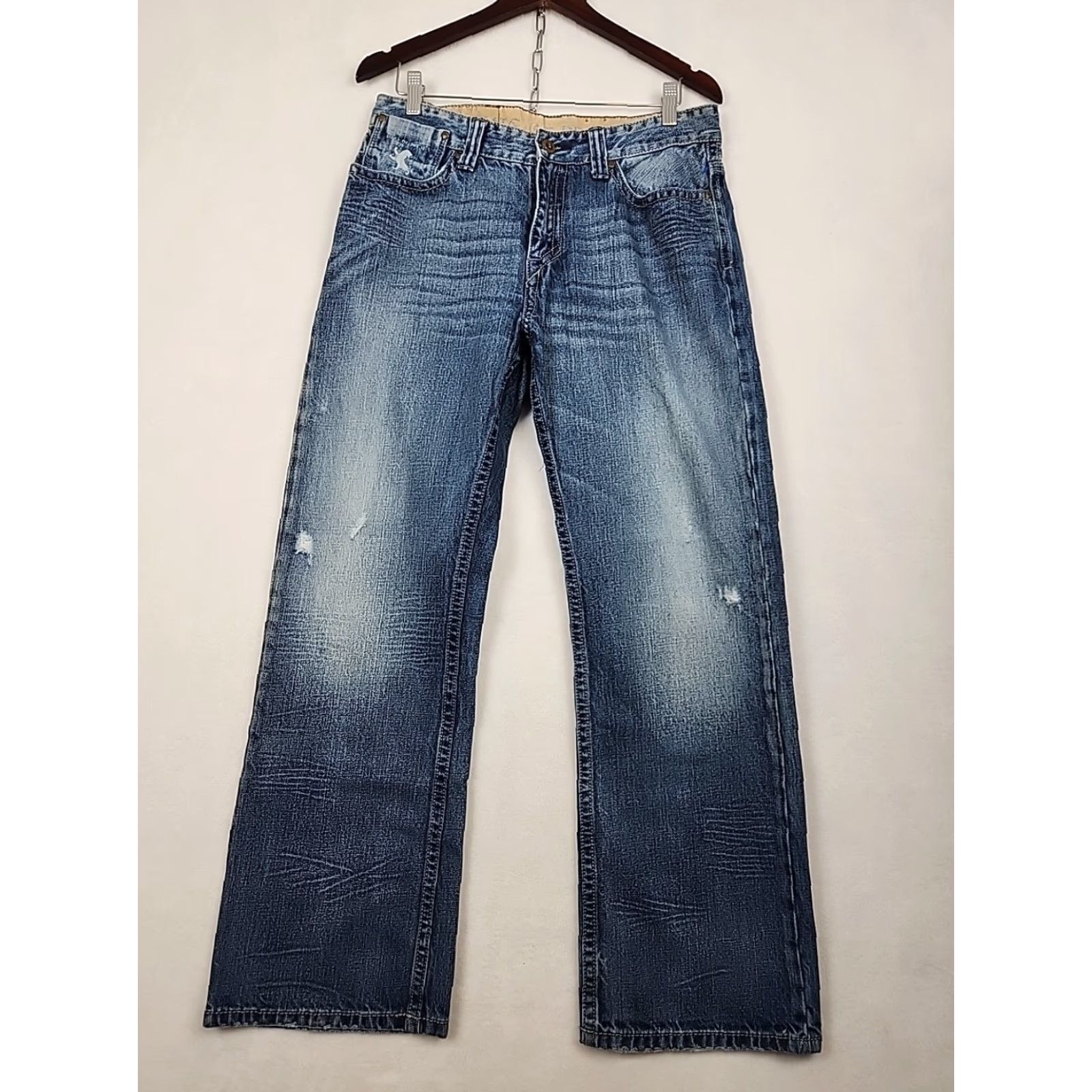 Vintage King of Prides Jeans Boot Cut 33x30 Vintage Regular Rise Washed Blue 100% Cotton Men’s Size US 33 - 4 Thumbnail