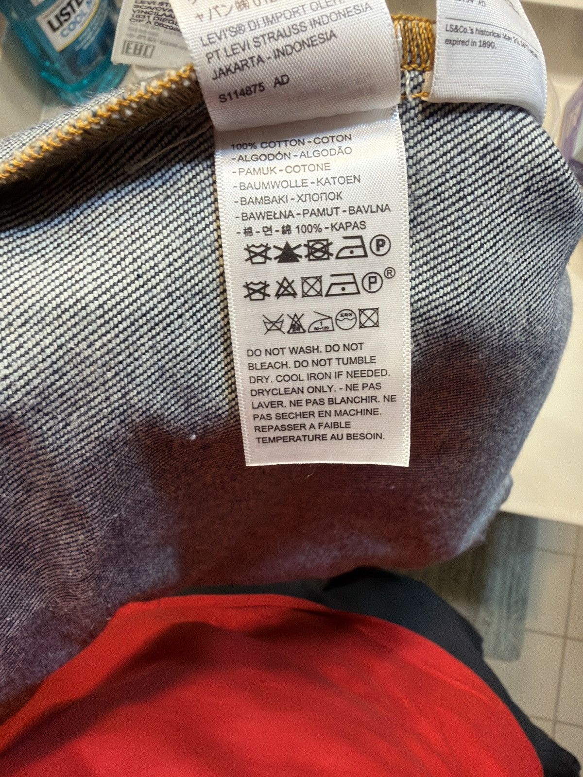 DENIM TEARS × Levi's DENIM TEARS JEAN JACKET - (2 ALL OVER WREATH RAW) Size US L / EU 52-54 / 3 - 6 Thumbnail