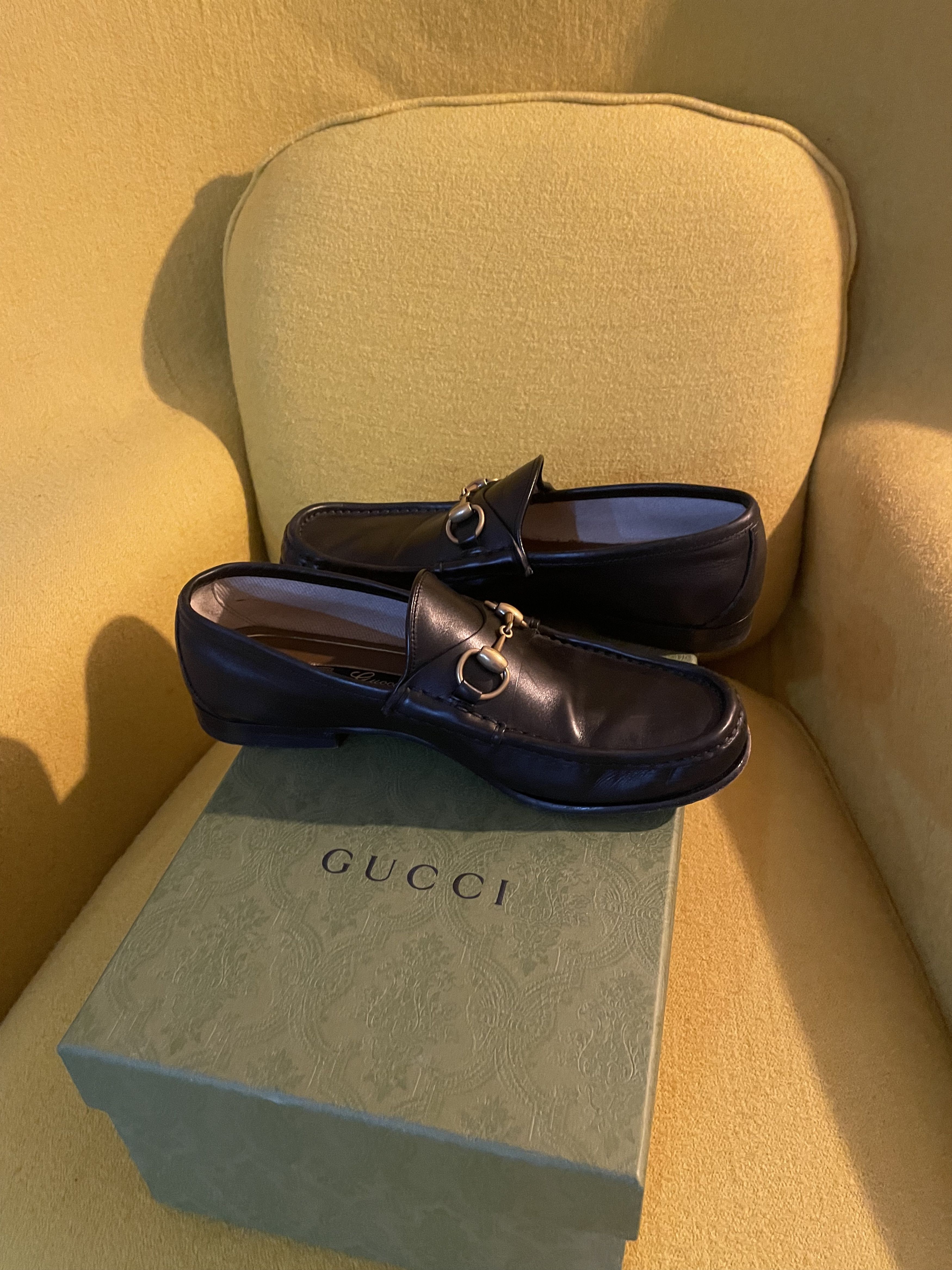 image of Gucci Horse-Bit Loafer Size 6.5 ( Fit Like Mens 8.5) in Black