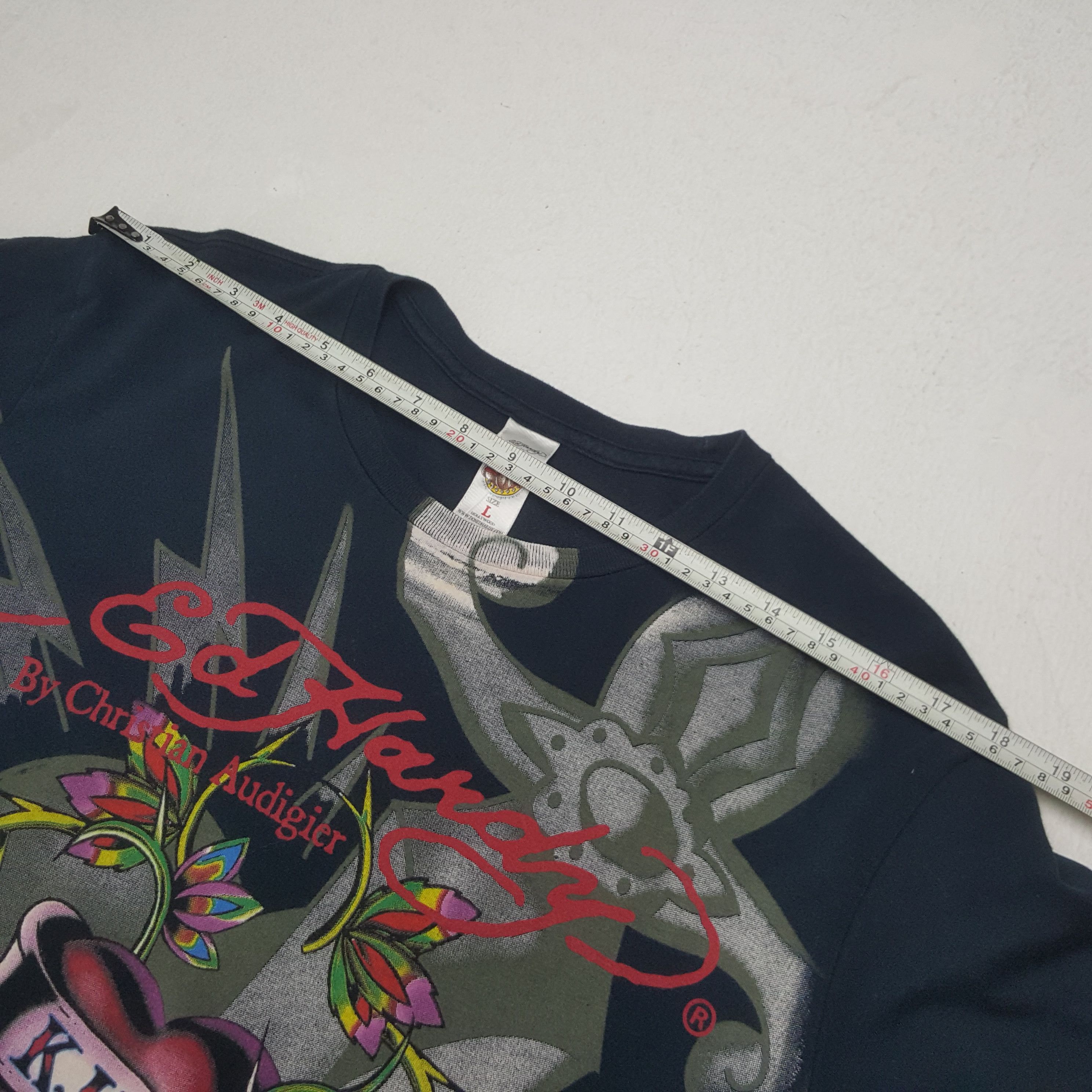 Ed Hardy Vintage Ed Hardy by Christian Audiger Skull Tshirt C285N67 Size US L / EU 52-54 / 3 - 6 Thumbnail