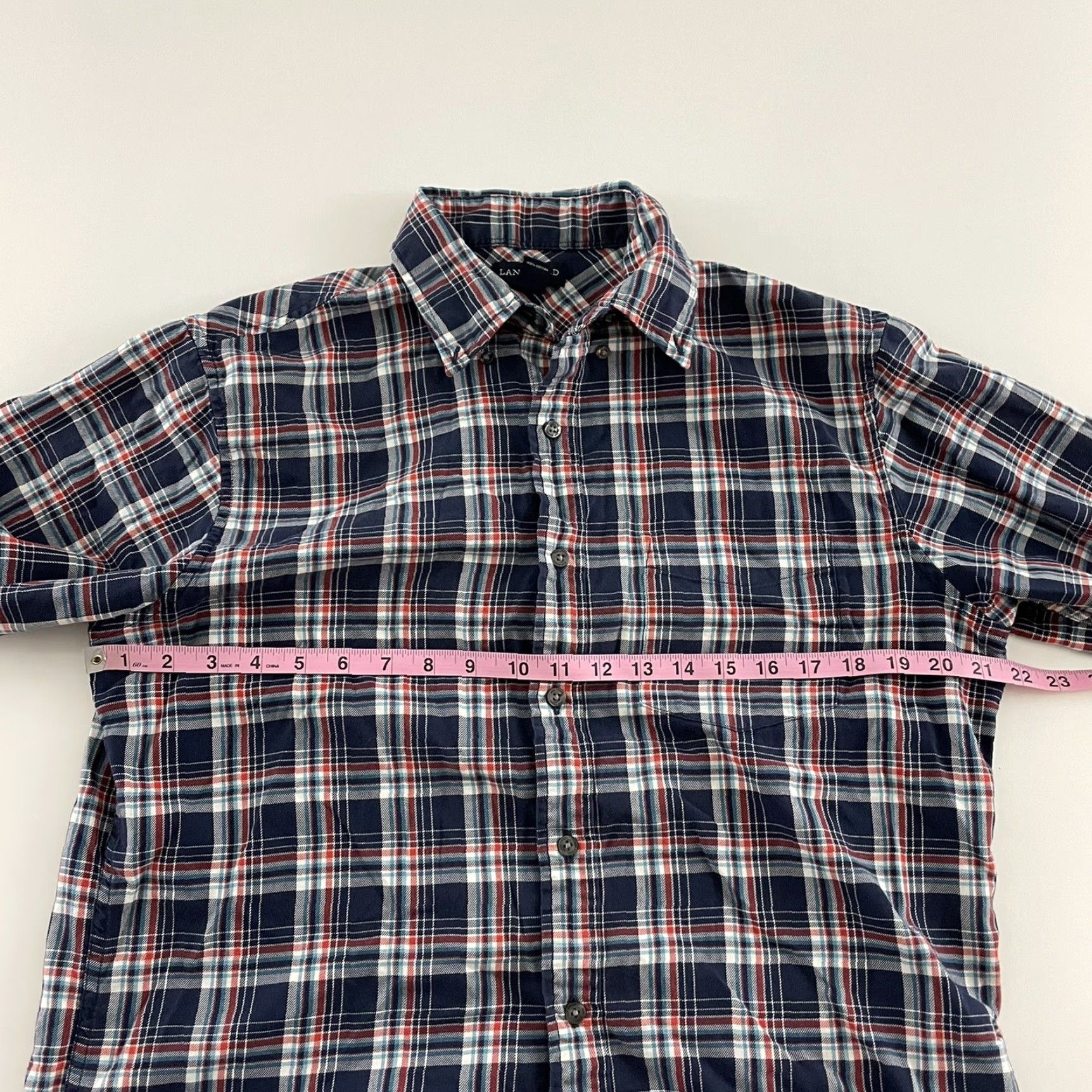 Lands' End Lands' End Plaid Flannel Traditional Long Sleeve Button Front Shirt Mens M Blue Size US M / EU 48-50 / 2 - 3 Thumbnail