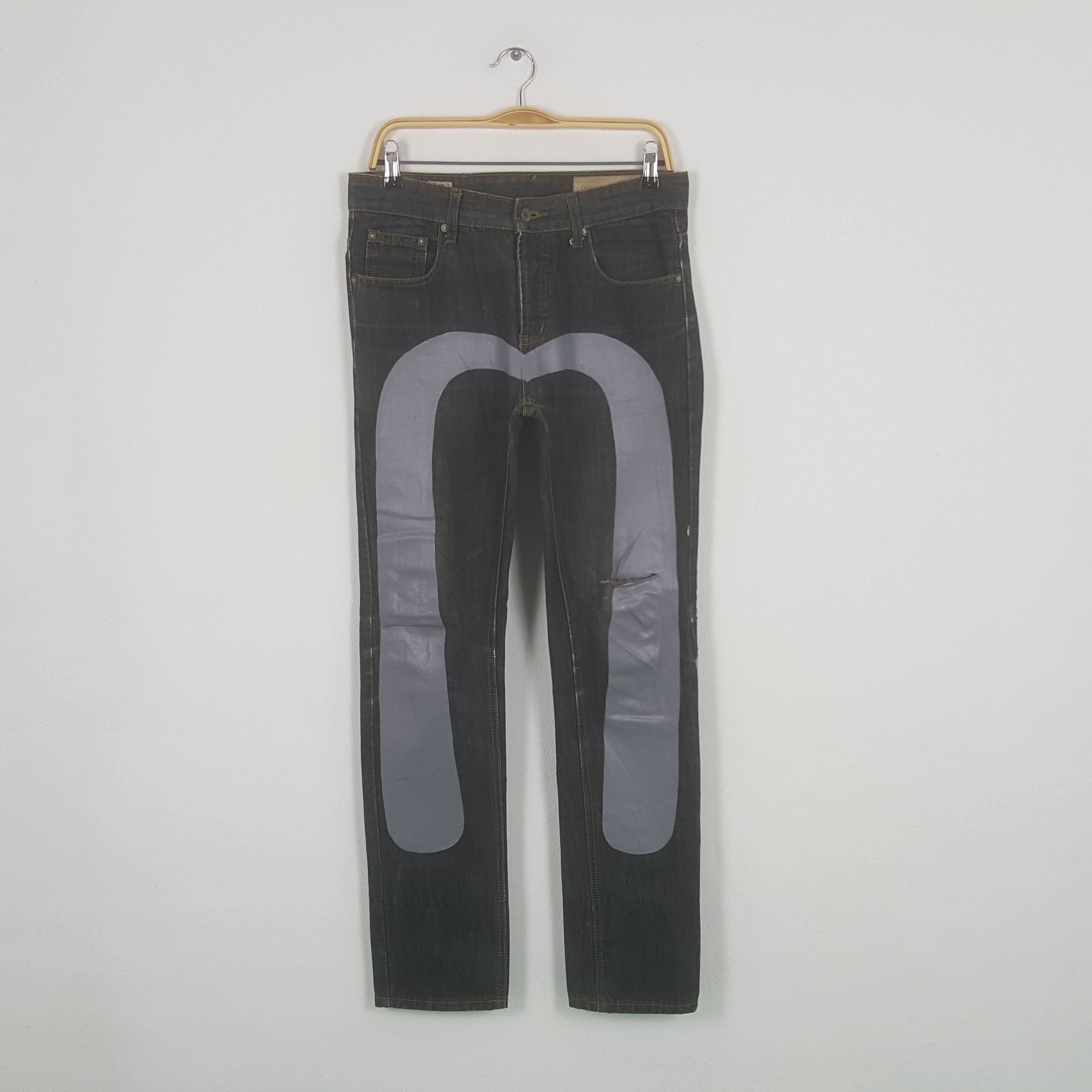 Japanese Brand Vintage Evisu Japanese Brand Daicock Custom Art Denim Jeans Size US 31 - 1 Thumbnail