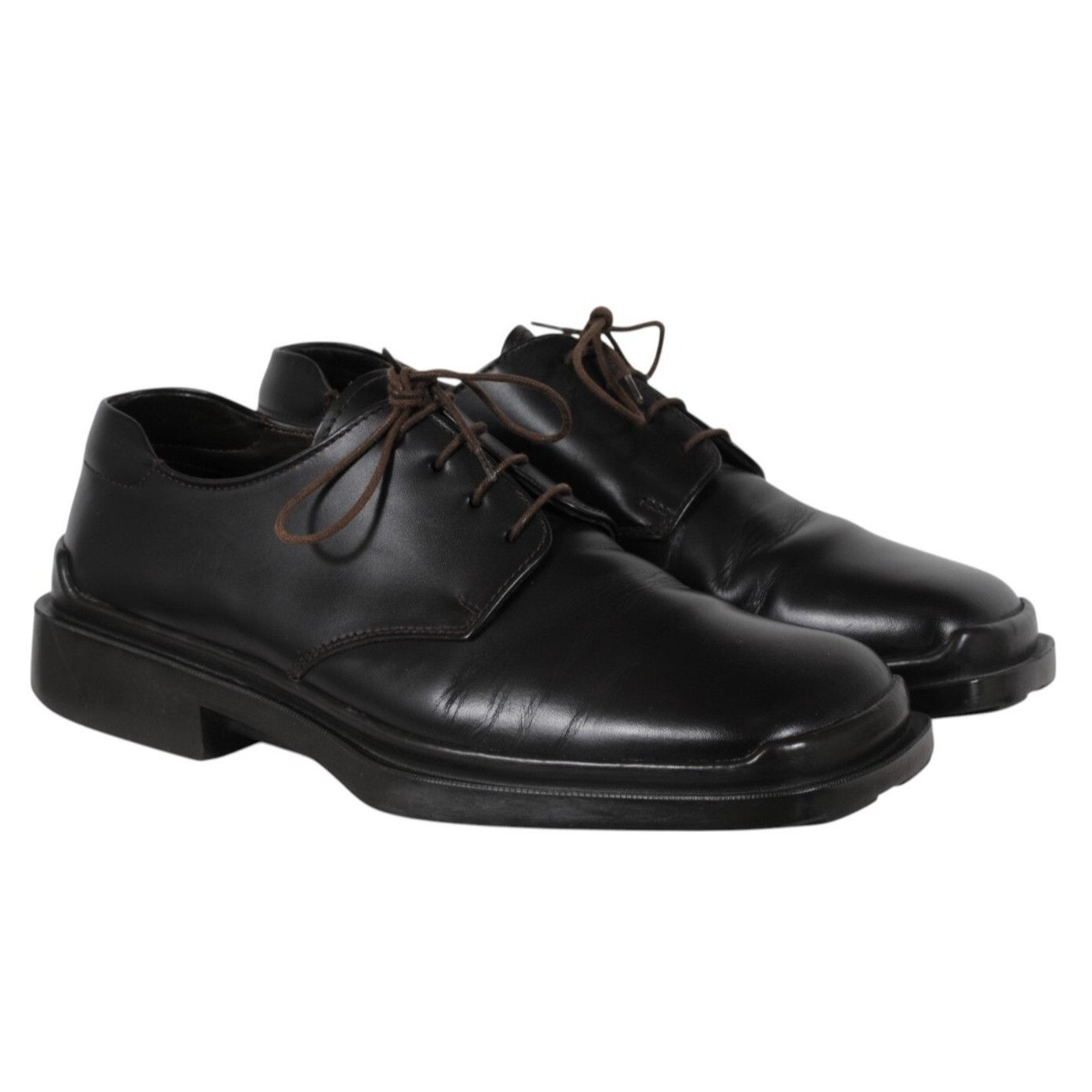 Prada Prada AW99 Vtg Square Toe Lace Up 11 UK 10 Dark Brown Leathe Size US 11 / EU 44 - 14 Thumbnail