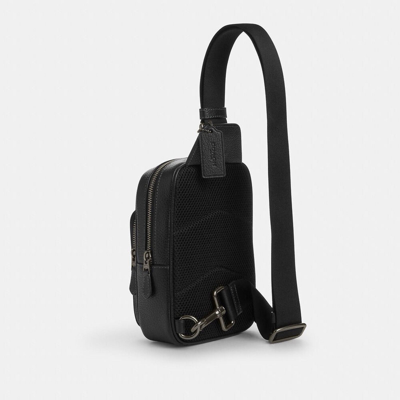 Coach NWT COACH CAJ39 Racer Sling Pack Leather Backpack Bag Black Size ONE SIZE - 6 Thumbnail