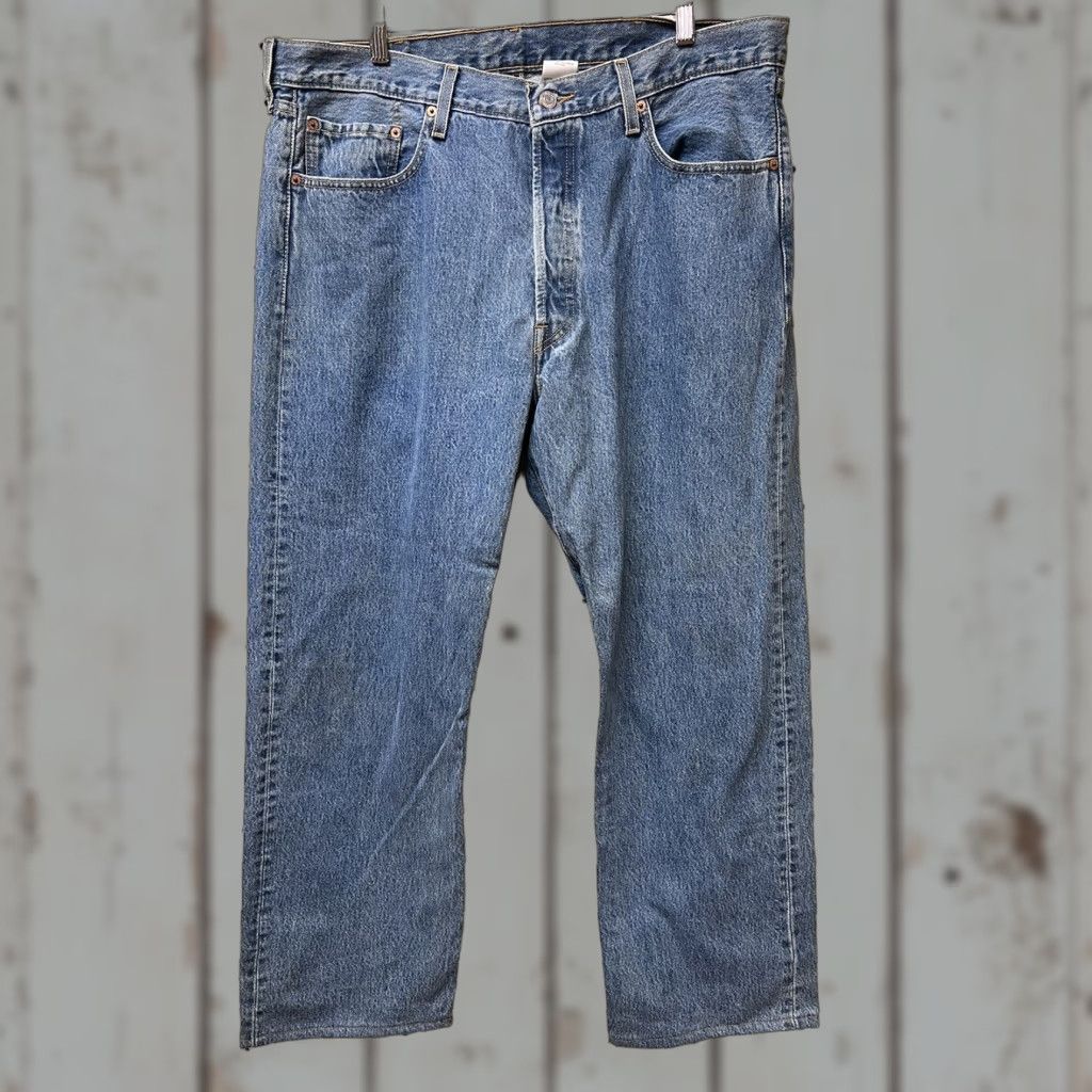 Levi's VINTAGE Levi's 501 Jeans Men's 38x30 Denim Pants Blue Dark 5-Pocket Button Fly Regular Fit USA 90s Cowboy Classicplain Size US 38 / EU 54 - 1 Thumbnail
