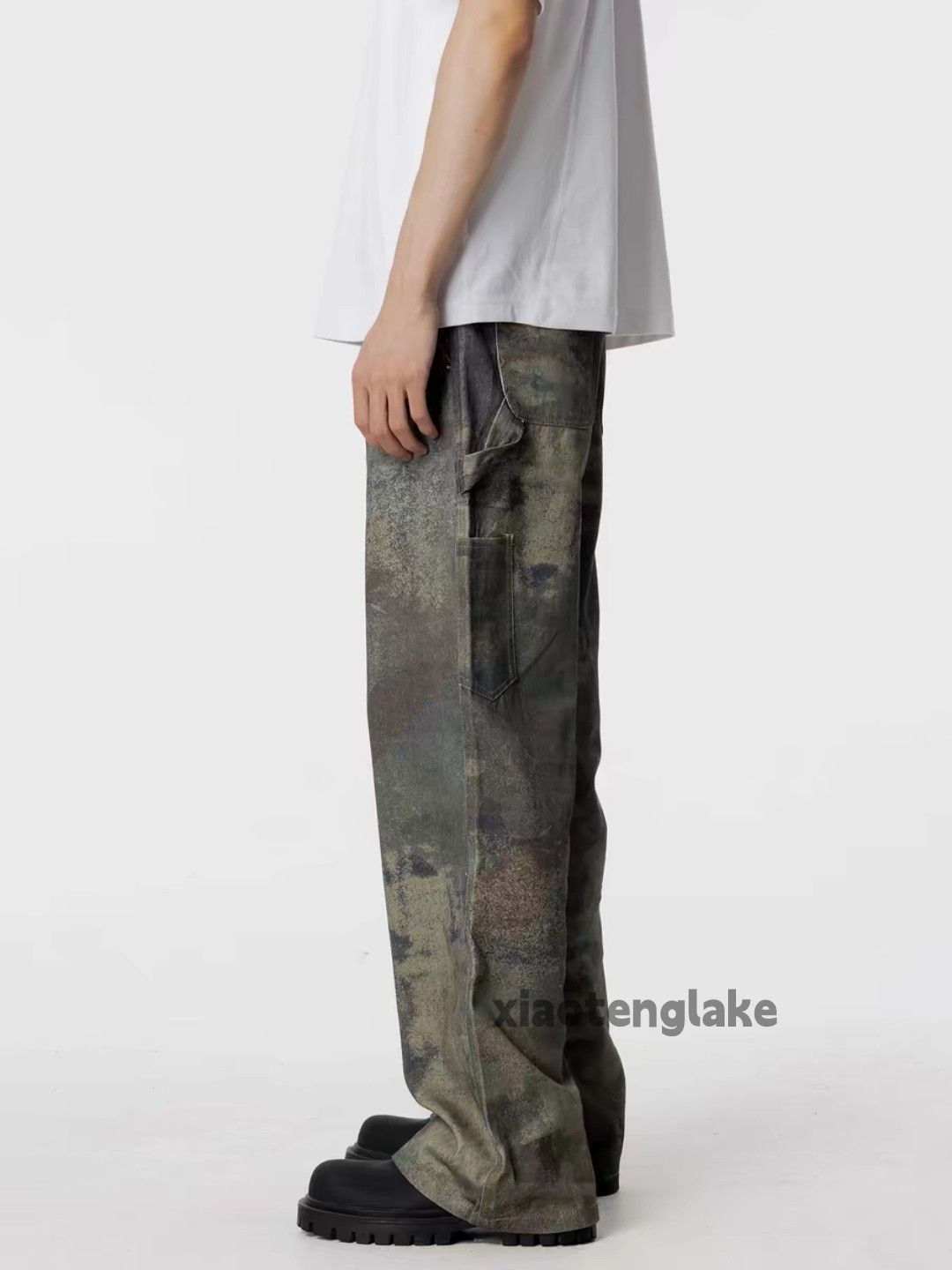 Designer × Japanese Brand × Vintage utility military outdoor carpenter flared pattern pants Size US 30 / EU 46 - 6 Thumbnail