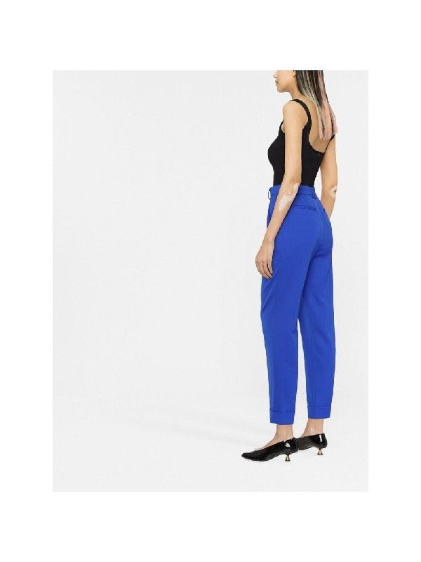 Saint Laurent Paris o1s1wg111024 Loose-Fit Pants in Gabardine in Blue Size 25" / US 0 / IT 36 - 5 Thumbnail