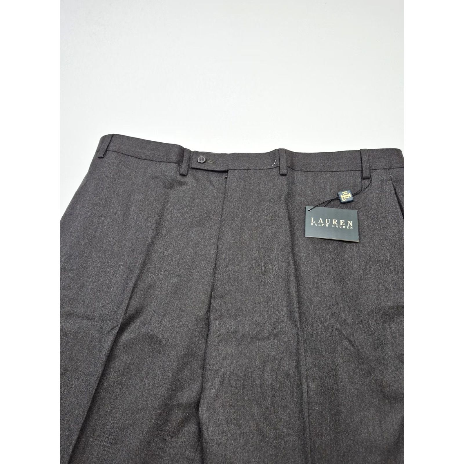 Ralph Lauren VINTAGE Lauren Ralph Lauren Dress Pants Mens 40x34 Brown Wool Pleated Classic NWT Size US 40 / EU 56 - 2 Thumbnail