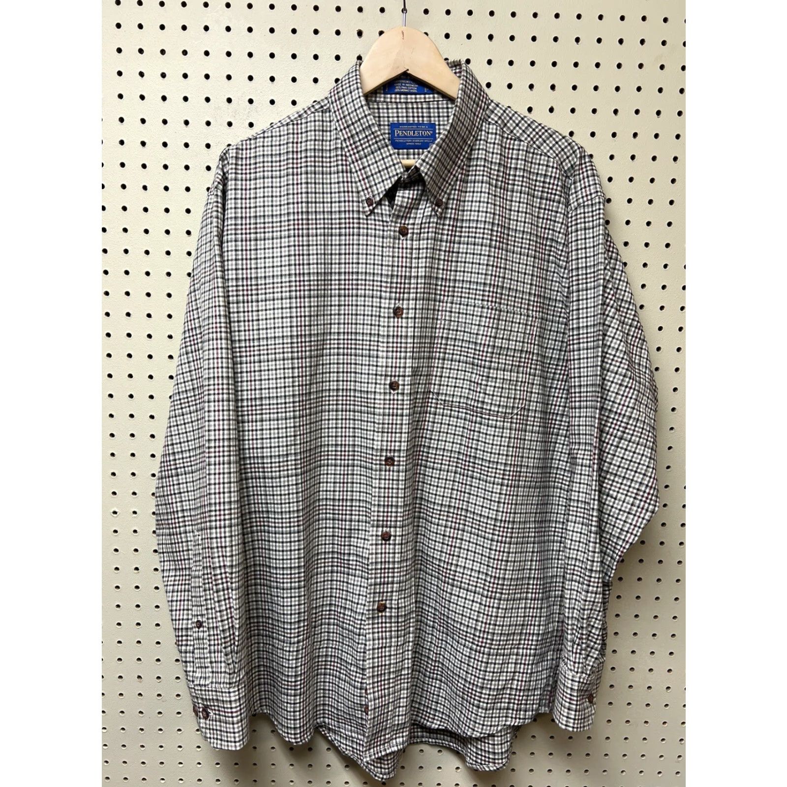 Pendleton Pendleton Mens Button-Up Shirt Plaid Cotton Long Sleeve Large Multicolor Classic Chest Large Casual Size US L / EU 52-54 / 3 - 2 Thumbnail
