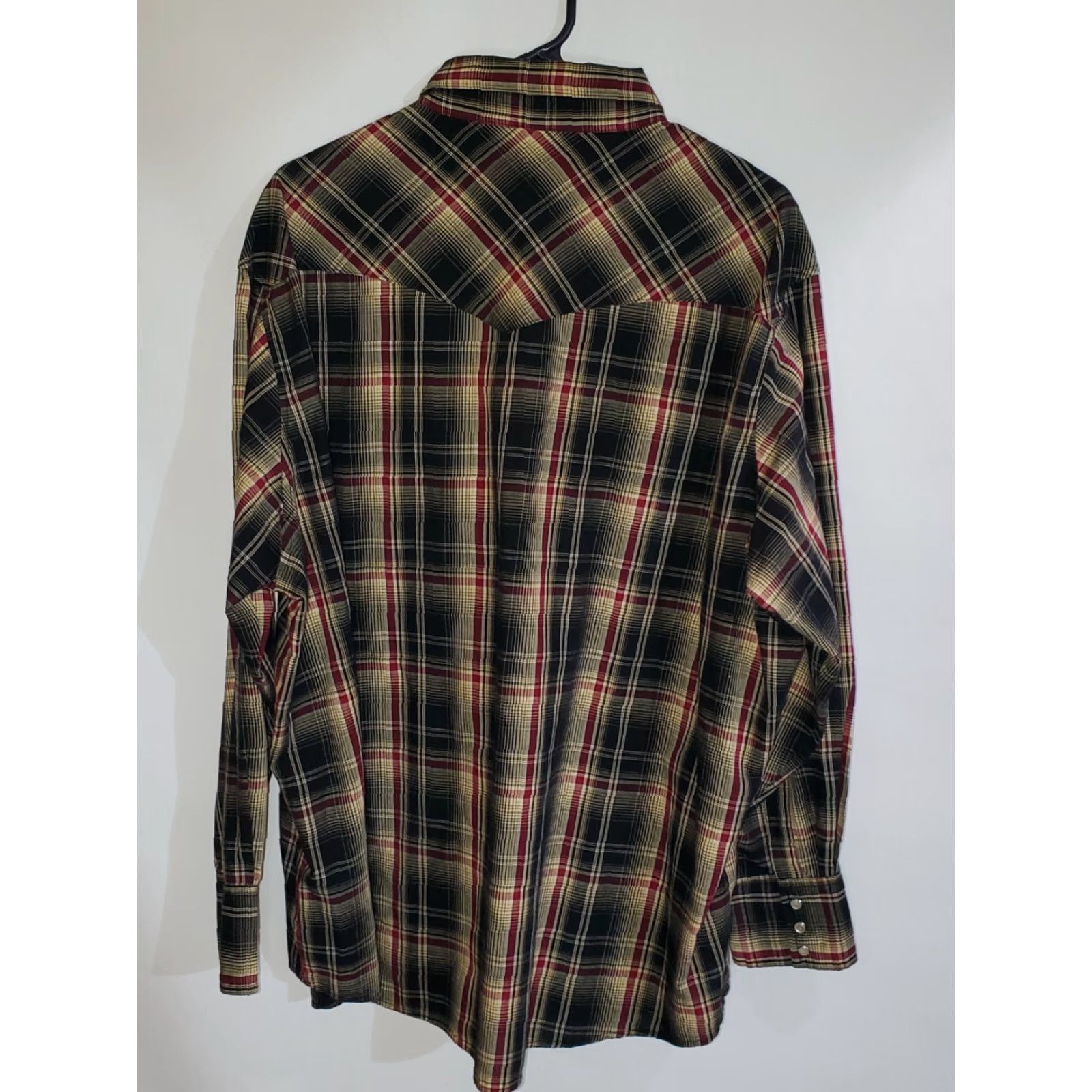 Wrangler Wrangler Plaid Pearl Snap Western Style Long Sleeve Shirt Mens 2XL Classic Look Size US XXL / EU 58 / 5 - 3 Thumbnail