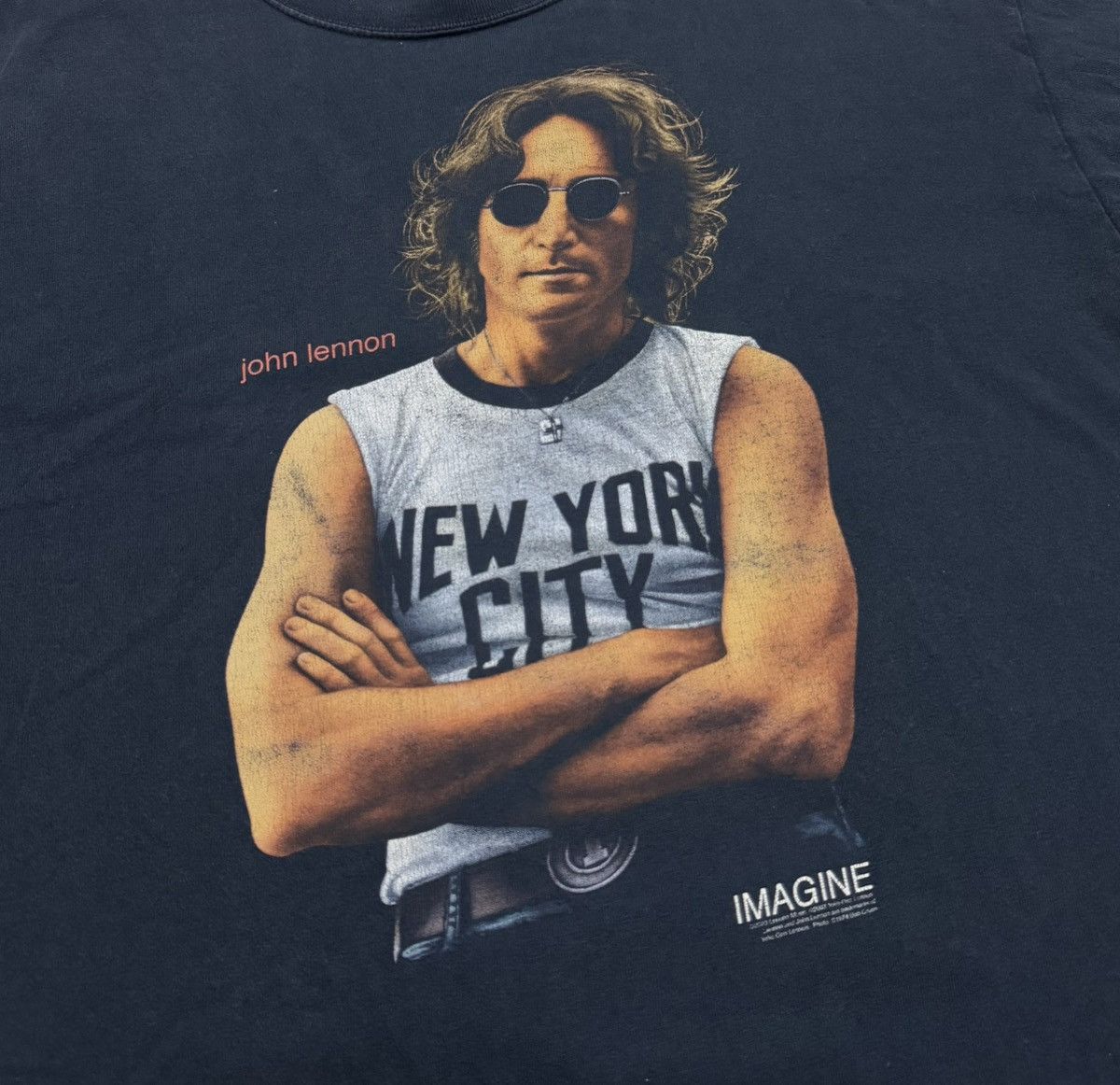 Vintage Vtg JOHN LENNON Rare Design Tee Size US XL / EU 56 / 4 - 3 Thumbnail